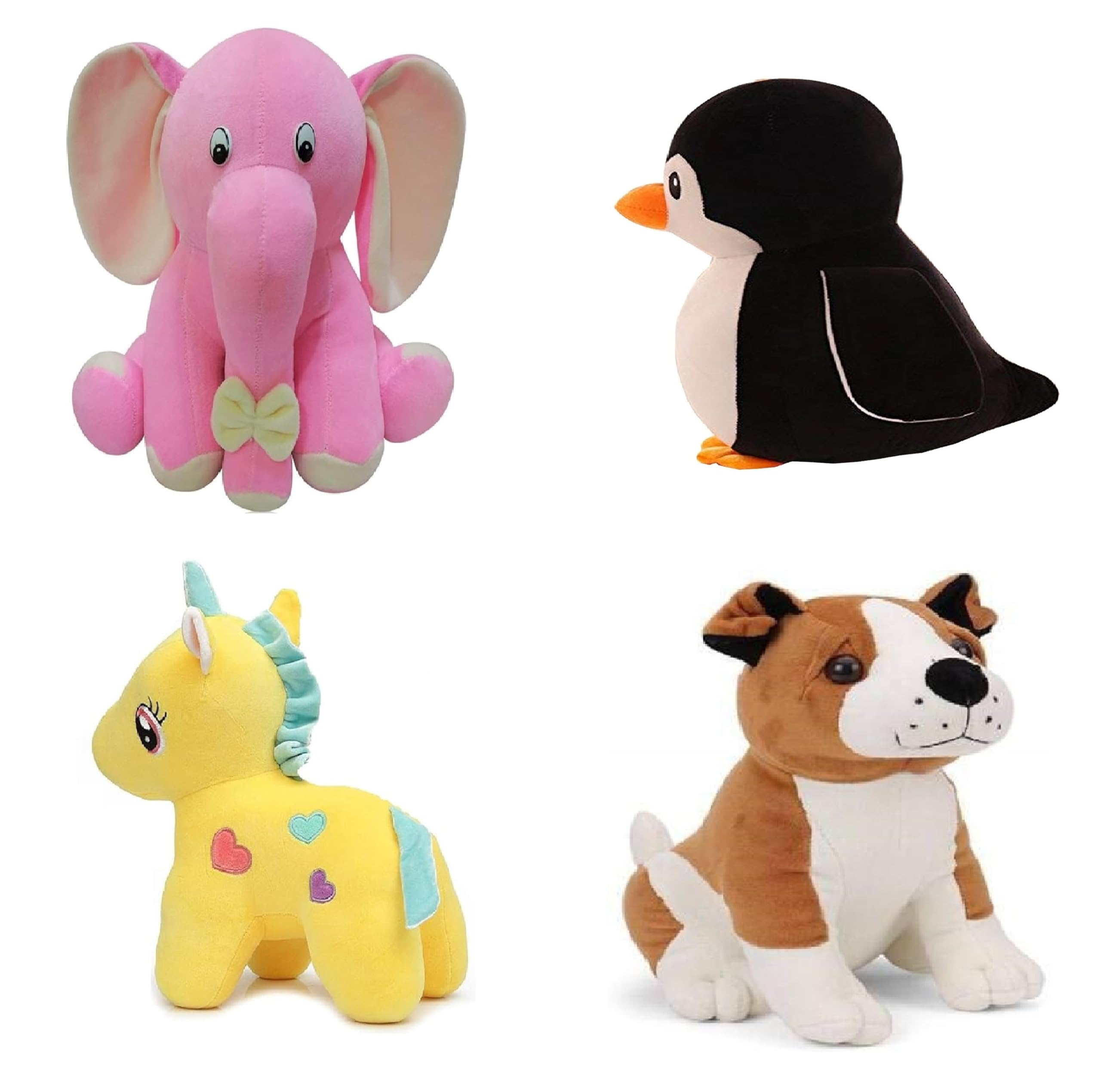 odinbirds Pack of 4 Rabbit and Elephant & Blue Penguin and Stuffed Yellow Unicorn Soft Toys for Baby Boys/Girls (30CM) (B0CQRMF2WH) Amazon Price History, Amazon Price Tracker