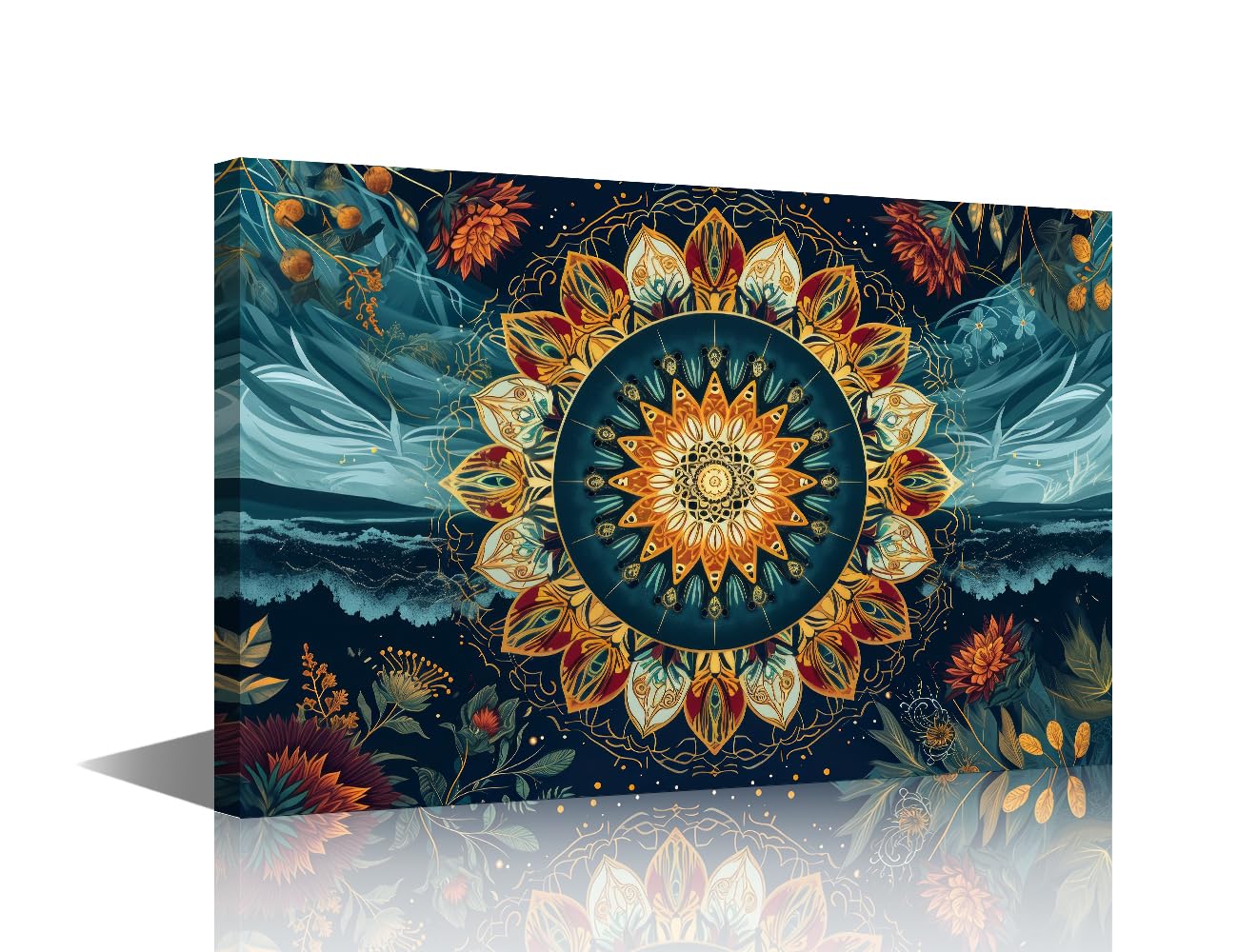 TISHIRON Wall Art for Living Room Harmonious Nature Spirits Canvas Painting Wall Art Abstract Wall Art Canvas Artwork Wall Decor Framed Wall Art Modern Home Decor Canvas Art Posters Prints 18x12 in