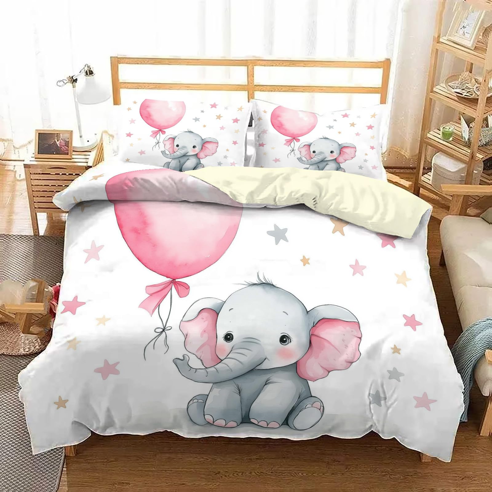 Parure de lit éléphant 240x260 pour transformer la chambre d'un ado en oasis