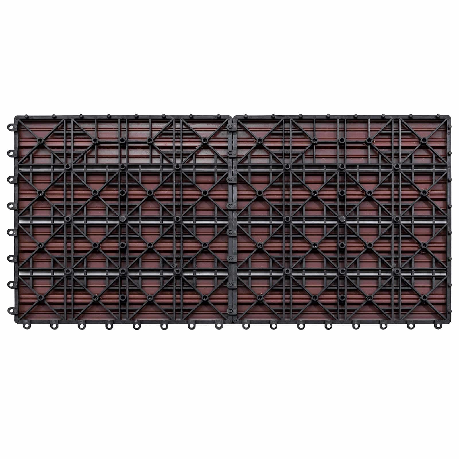 vidaXL Tile de Decking 6 uds. Marrón 60 x 30 cm WPC