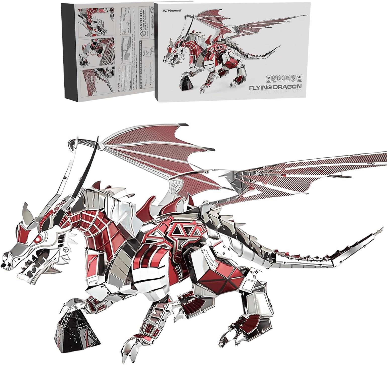 Adult 3D Metal Puzzle, Metal Model Set, 3D Metal Puzzle Flying Dragon Mechanical Building Blocks, Fun DIY Assembly, high-end Men's Gifts