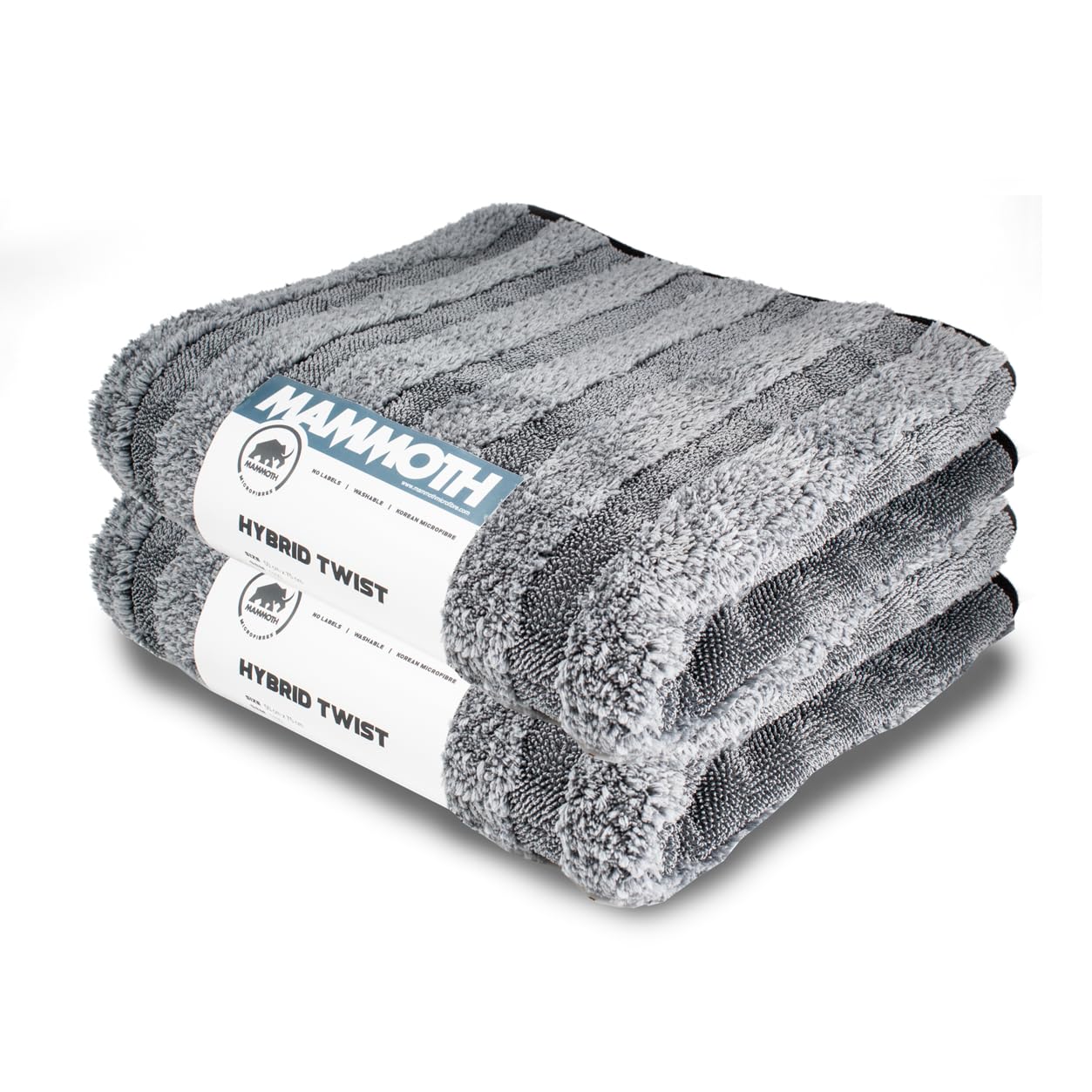 Mammoth Microfibres Hybrid Twist Drying Towel, 50cm x 75cm (2 Pack)