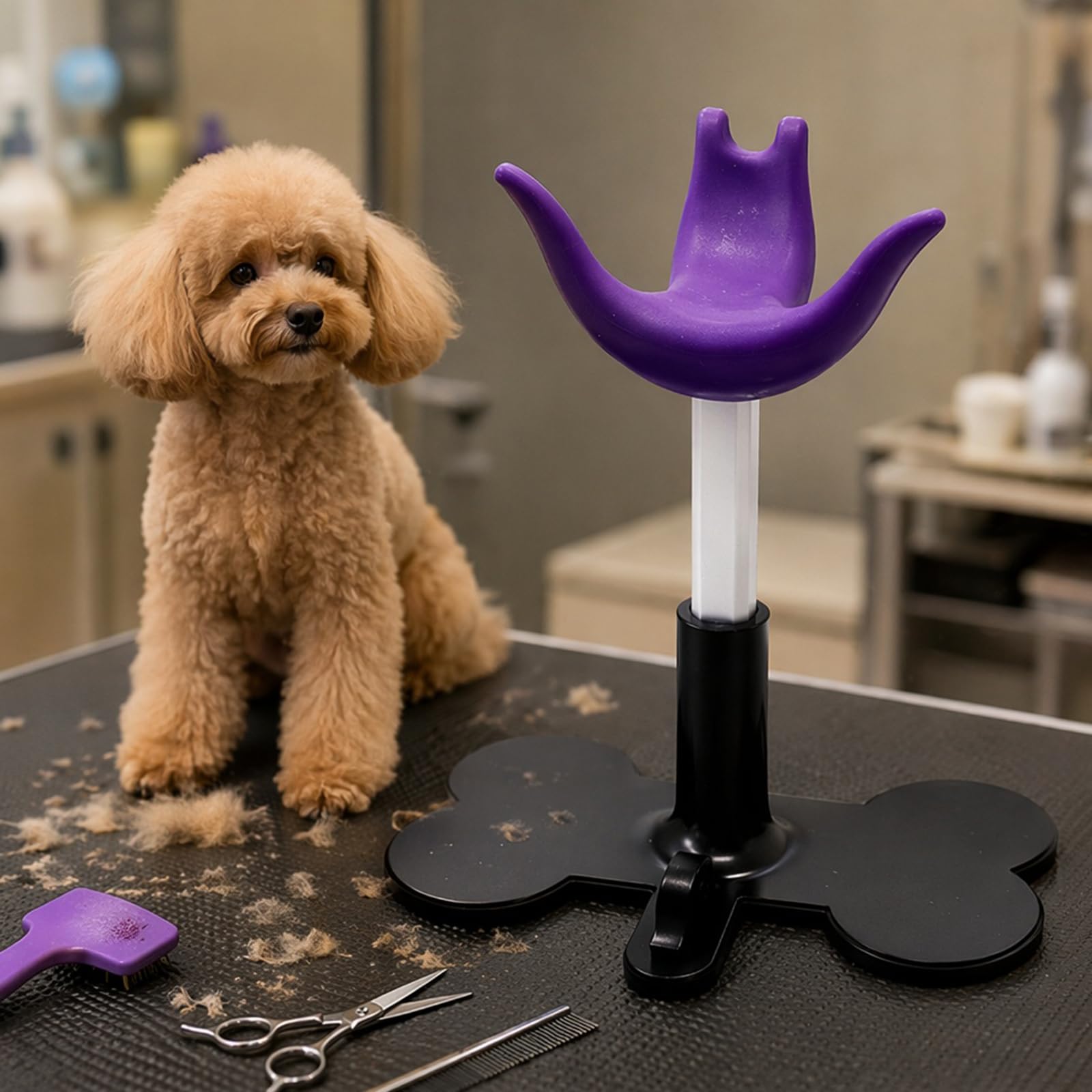 Supporto per Toelettatura Animali con Altezza Regolabile a 5 Livelli per | Facile da Usare per Mantenere gli Animali in Posizione durante Bagno, Taglio e Cura delle Paws, con Supporto Regolabile in Al
