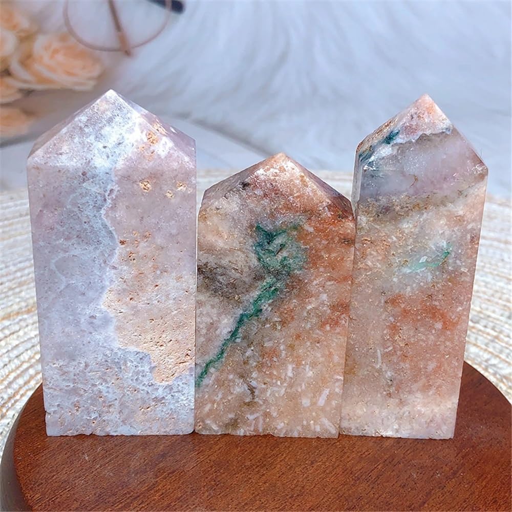 Crystal Stone Home Decor Natural Crystals Pink Amethyst Decorations Prismatic Stone
