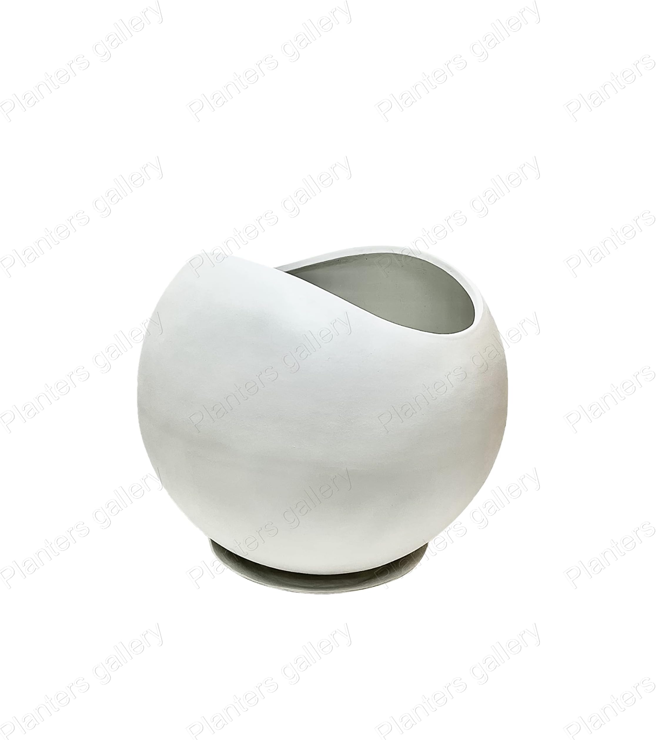 Modern design fiberglass pot/indoor and outdoor pots for plants with drainage holes/flower tree planters/includes tray (Small, White Matte)