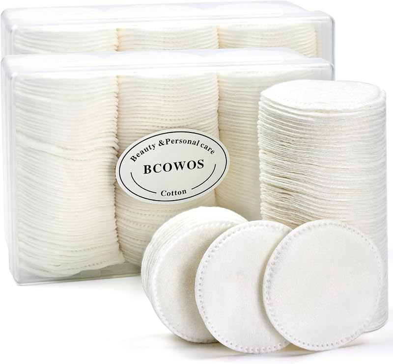 Discos de Algodão Bcowos para o Rosto, 320 Unidades, 57 mm, 3 Camadas