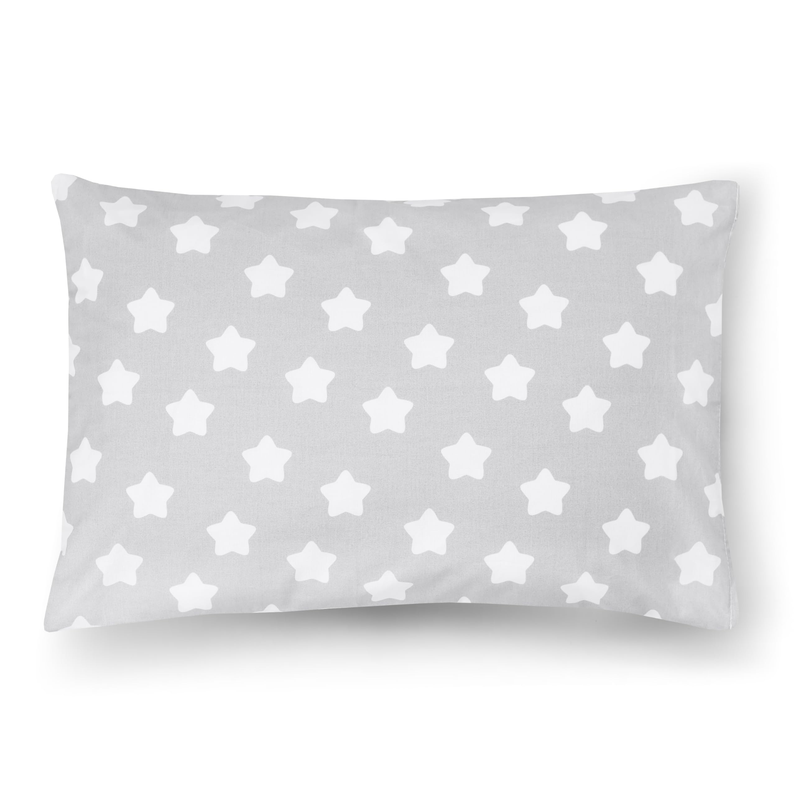 PinkZebra 50 x 70 cm Kopfkissenbezug für Baby&Kinder, Kissenbezug aus 100% Baumwolle, Kissenhülle, Öko-tex, mit Reißverschluss, Hergestellt in der EU, Sterne