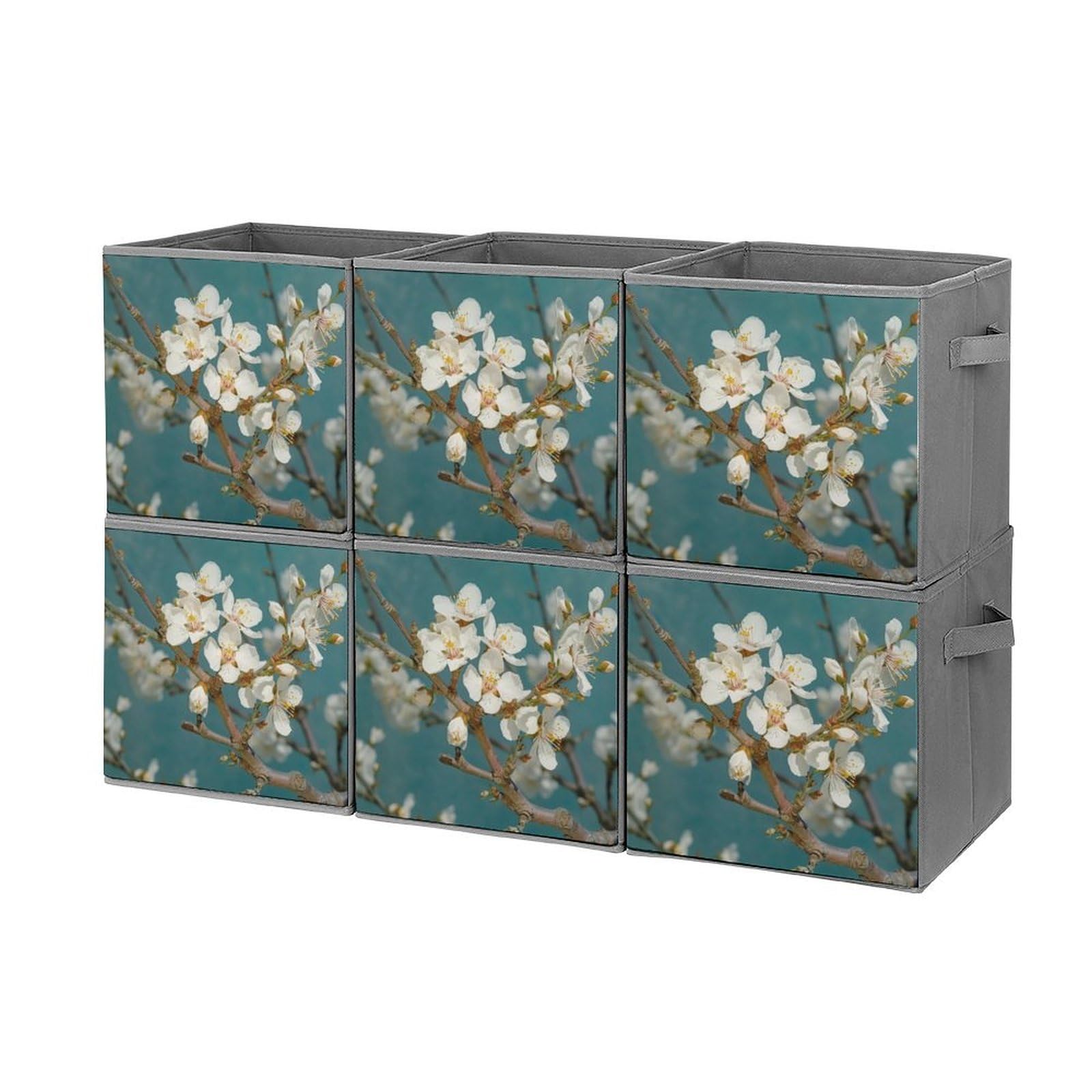 Boîtes de rangement pliables blanches pour l'organisation de vos étagères et placards de chambre
