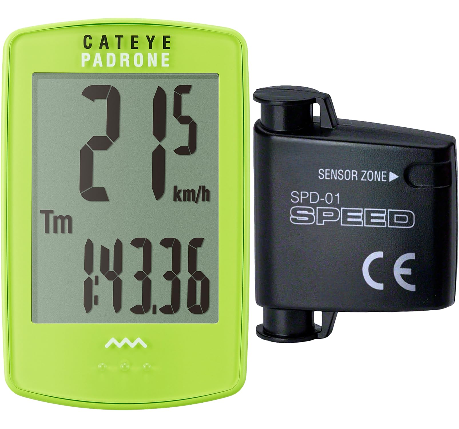 Padrone Wireless Bike Computer – Oversized Display Cyclocomputer, Wireless Speedometer & Odometer, FlexTight™ Mount, Auto Start/Stop, Programmable Odometer
