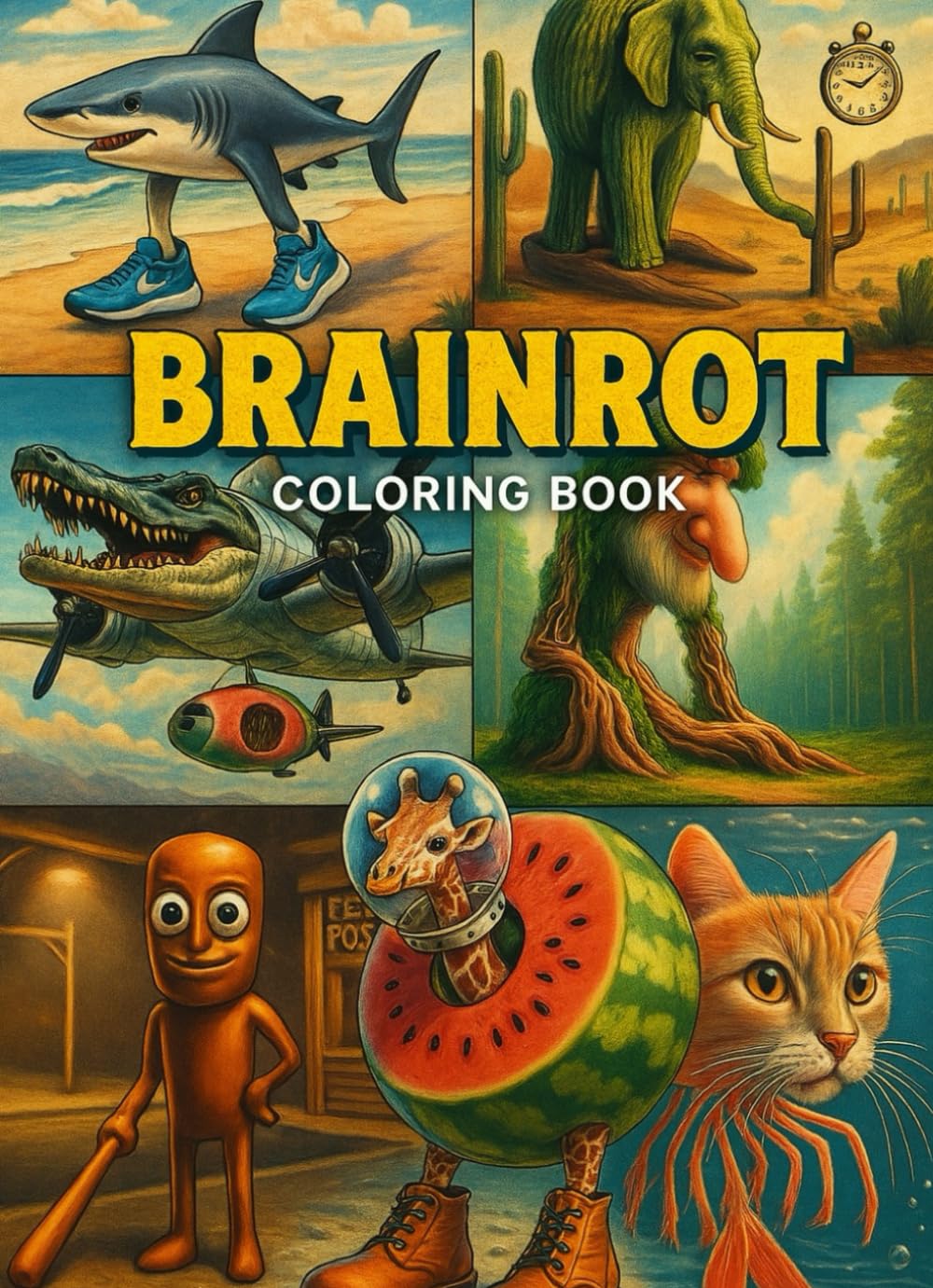 Brainrot coloring book: Italian brainrot da colorare