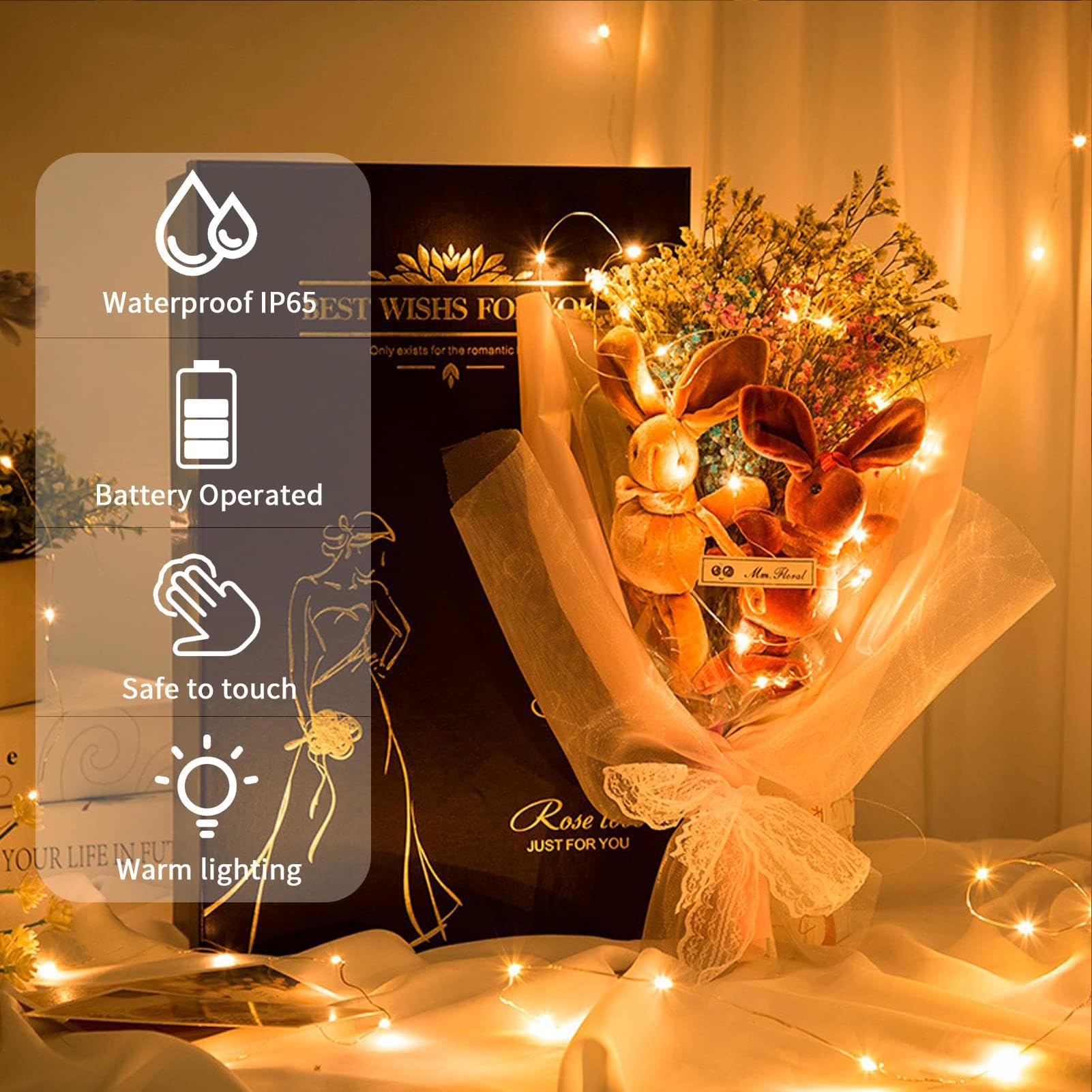 USB給電フェアリーライト 銅線ストリングライト 星空 結婚式 クリスマス Amazon.co.jp: 銅製ストリングライト - 寝室用のフェアリー