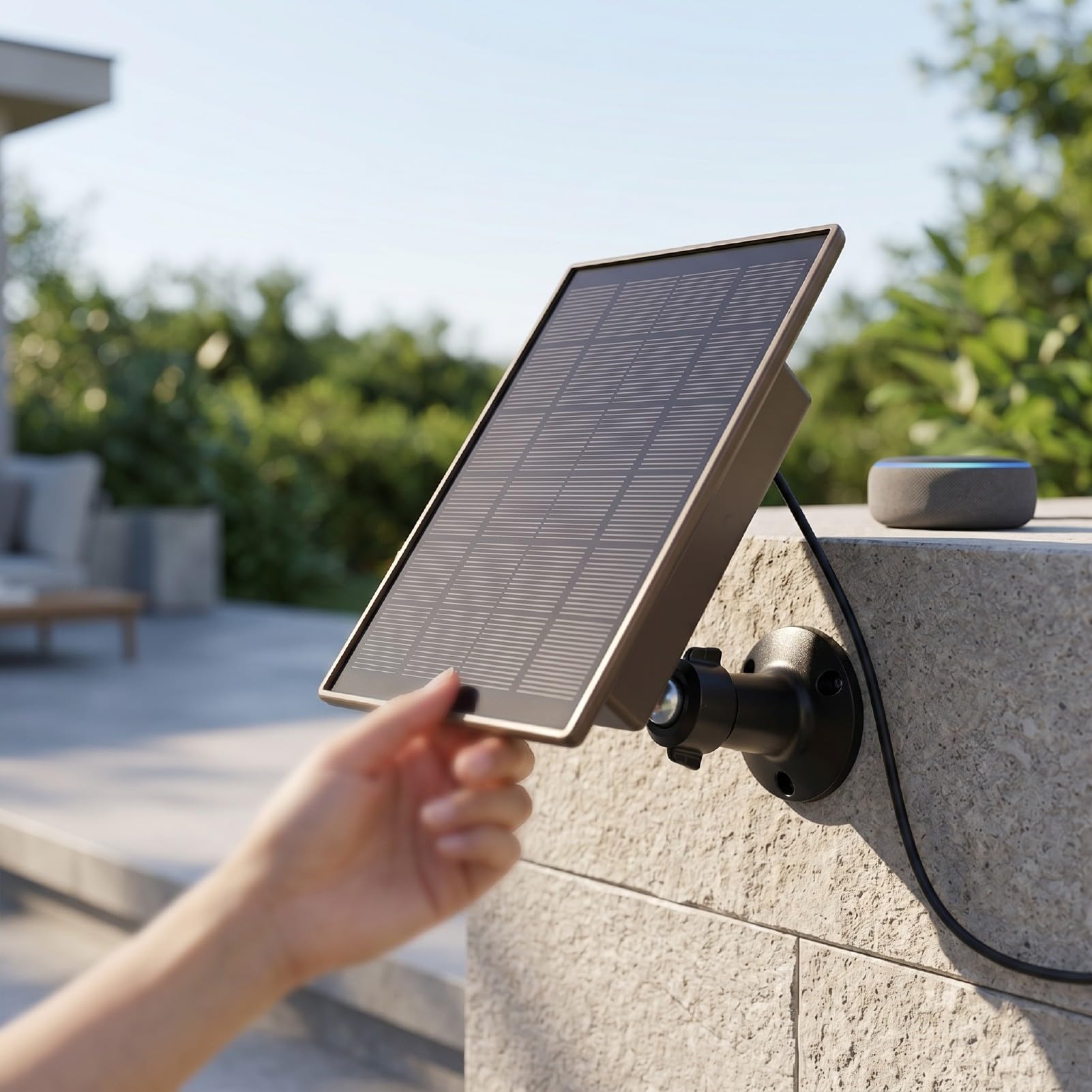 Cocoarm Caricatore a Pannello Solare per Fotocamera Blink, 3W 6000mAh