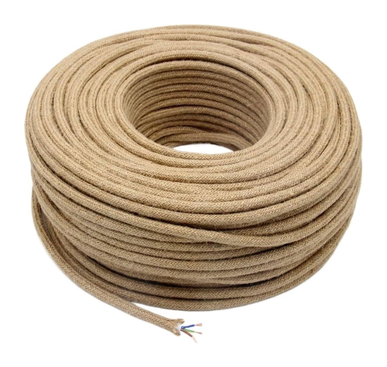 Cordon flexible tressé, Câble en cuivre tressé en tissu torsadé, corde flexible, noyau 2/3, 1-50m
