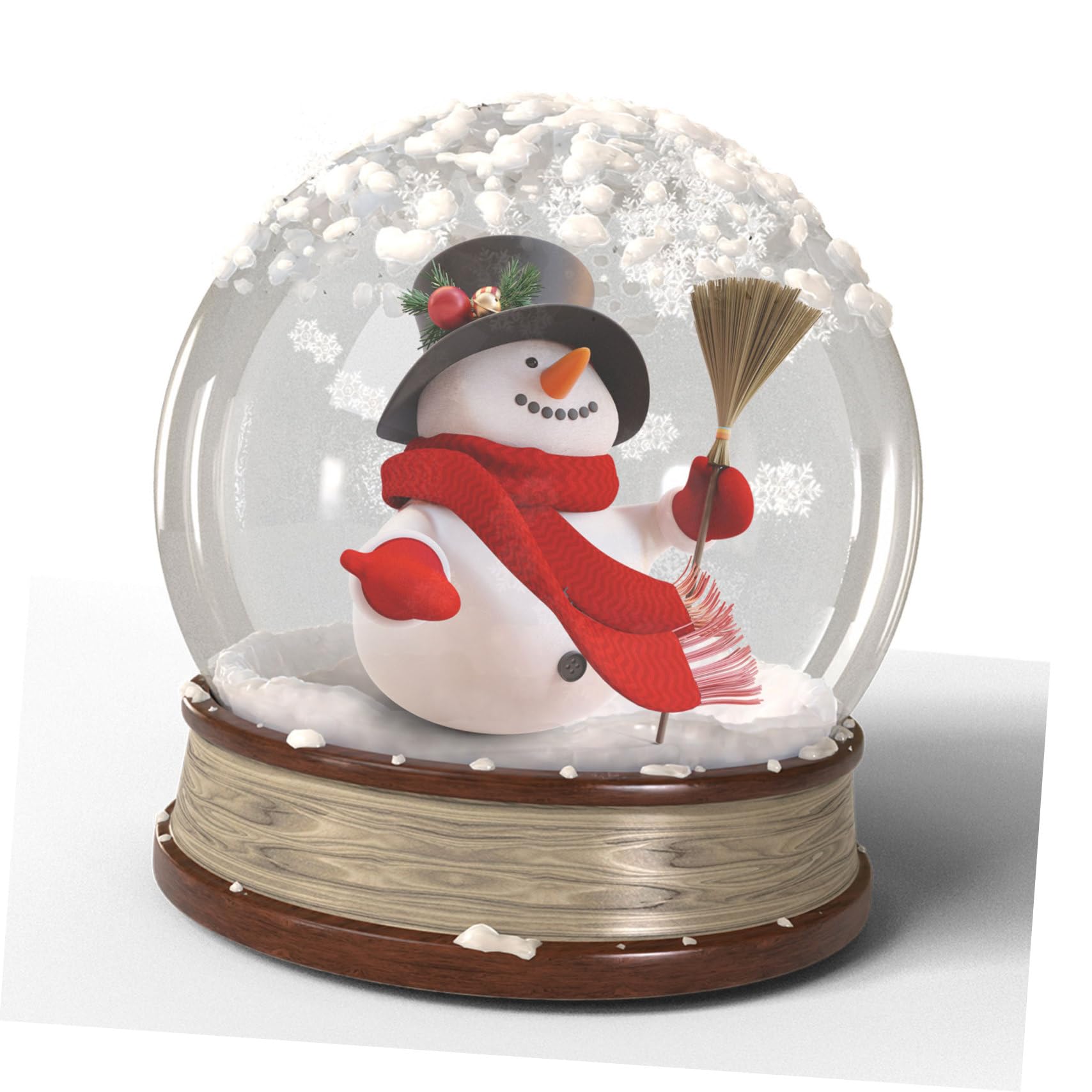 Globo de Cristal Redondo 4piezas de Vidrio para Bola de Nieve