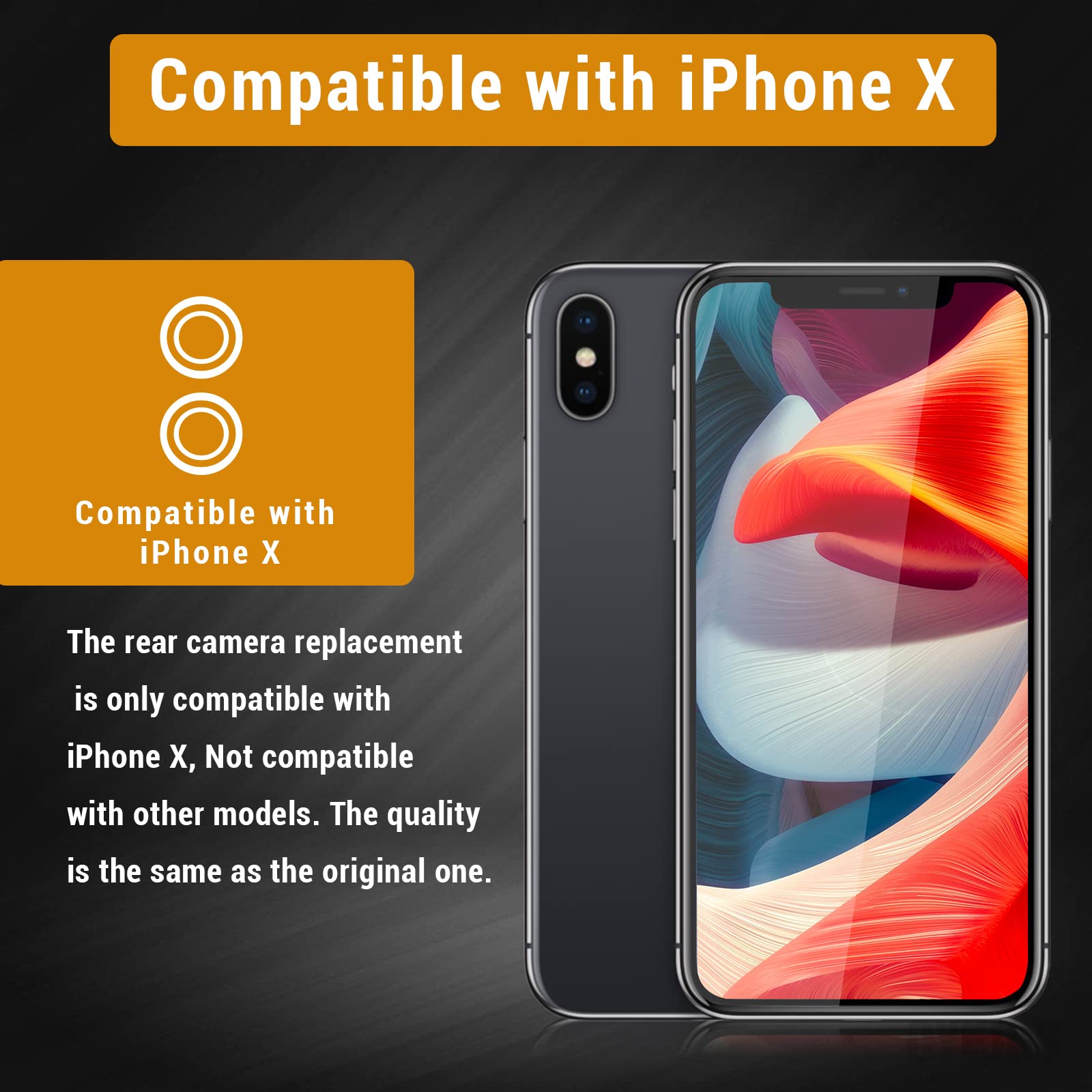 iPhone10背面カメラ　部品 Amazon.com: CYKJGS for iPhone X Main Rear Back Camera