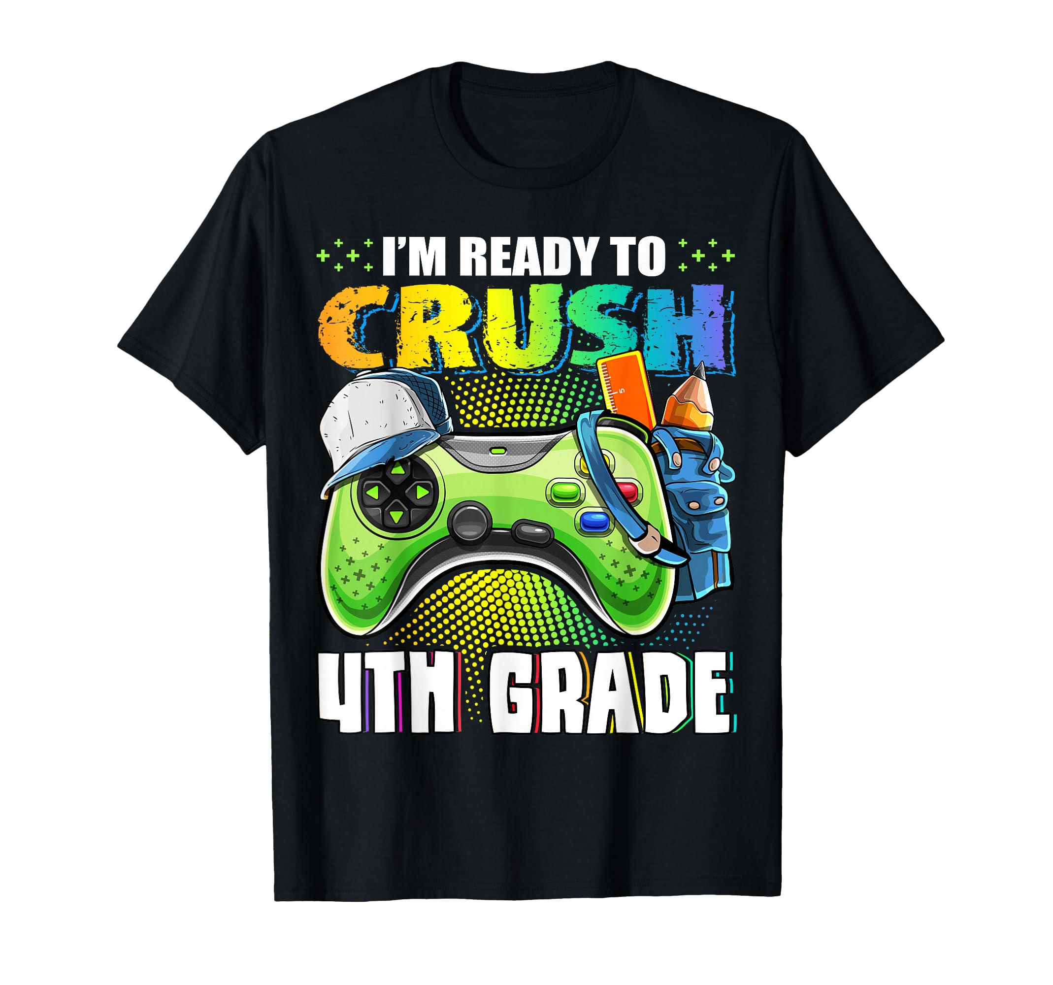 I'm Ready to Crush 4th Grade Back to School Video Game Boys T-Shirt