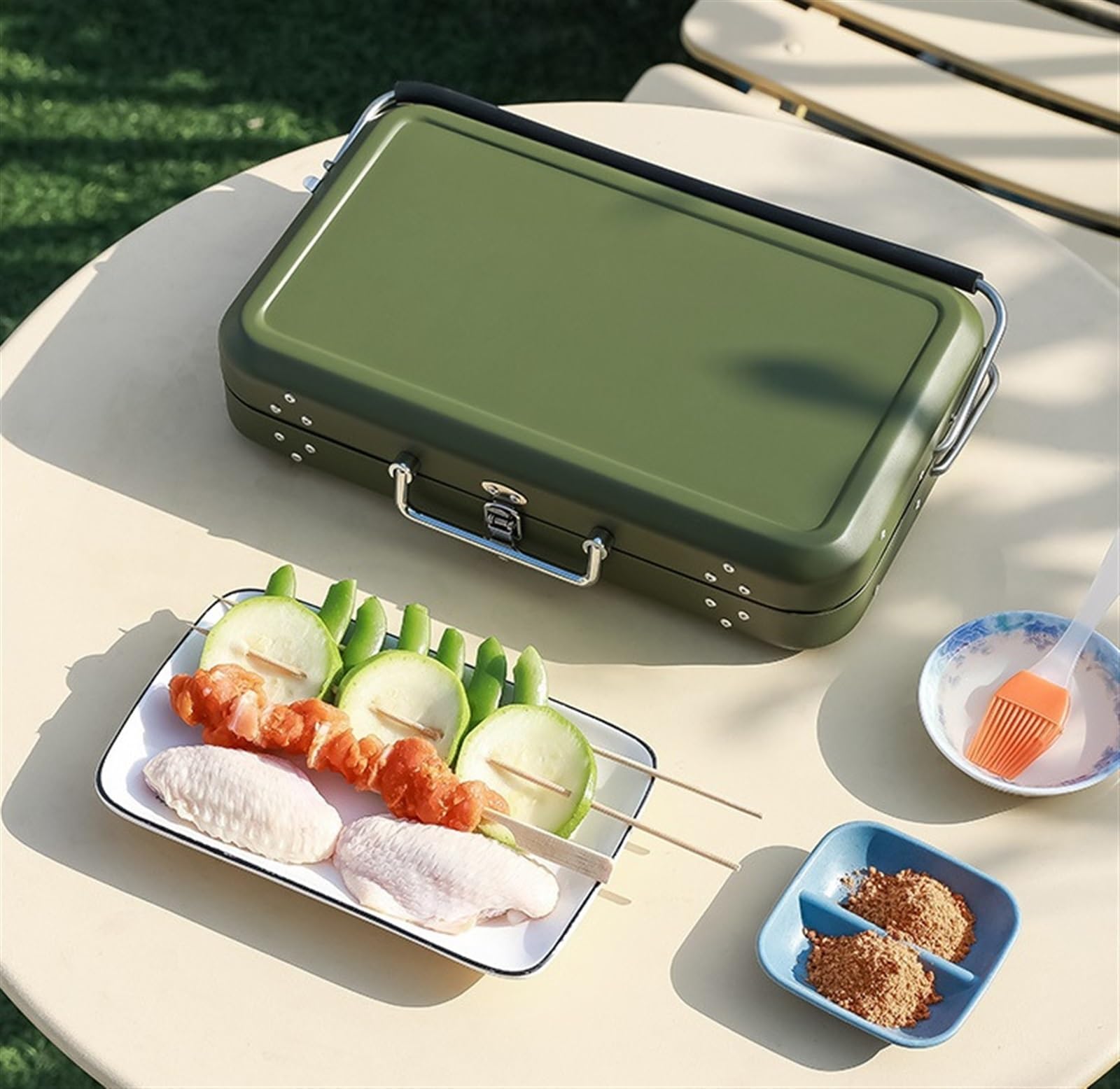 Grill Kempingowy Zewnętrzny Grill Węglowy Grill Grill Ze Stali Nierdzewnej Przenośne Składane Narzędzia Grill Imprezy Grillowe