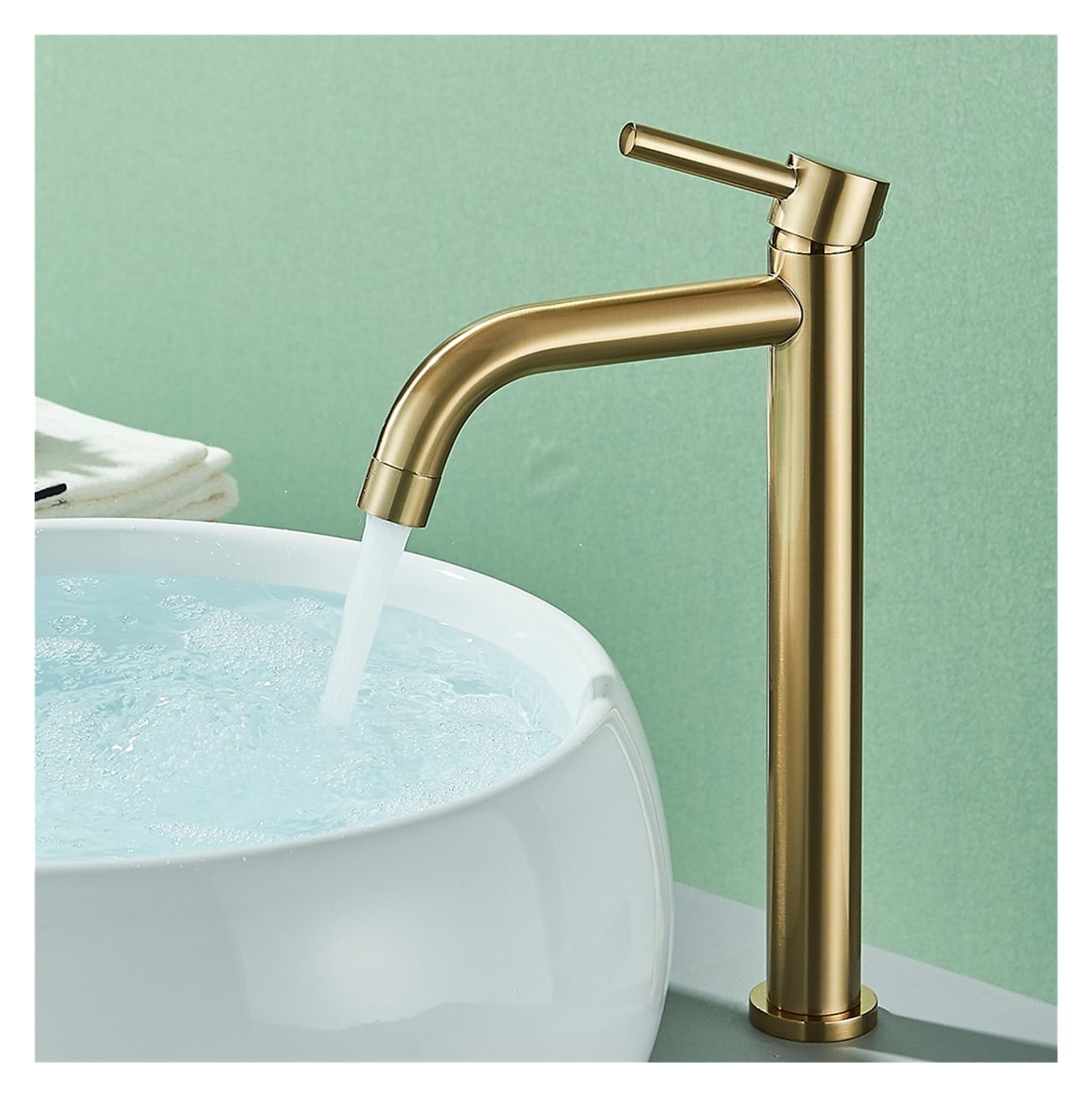 Robinet de lavabo mince surélevé pour supprimer les éclaboussures de vasque