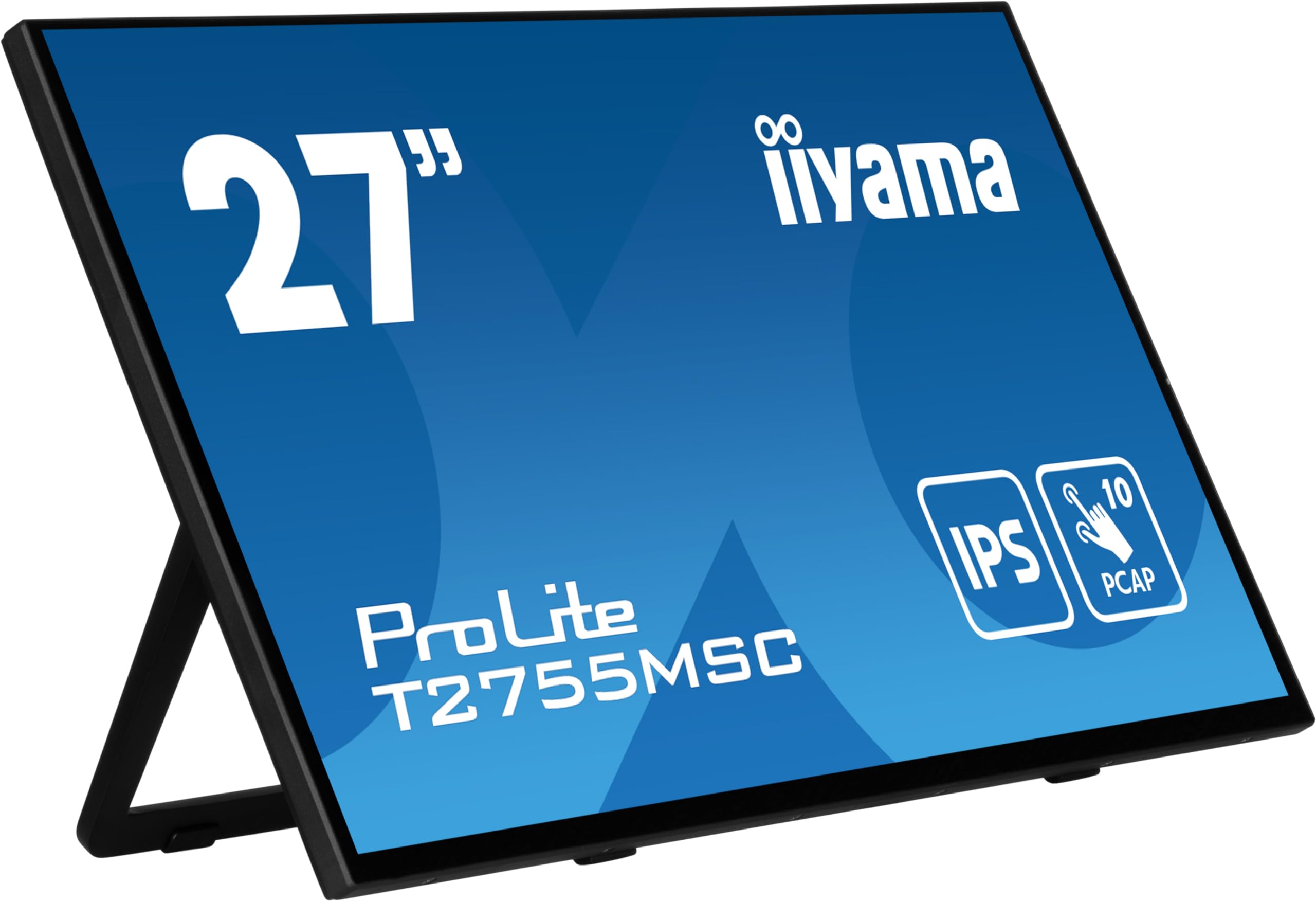 iiyama Prolite T2755MSC-B1 68,6 cm 27" IPS LED-Monitor Full-HD 10 Punkt Multitouch kapazitiv HDMI DP Audio-Out USB3.2 7H Anti-Fingerprint schwarz