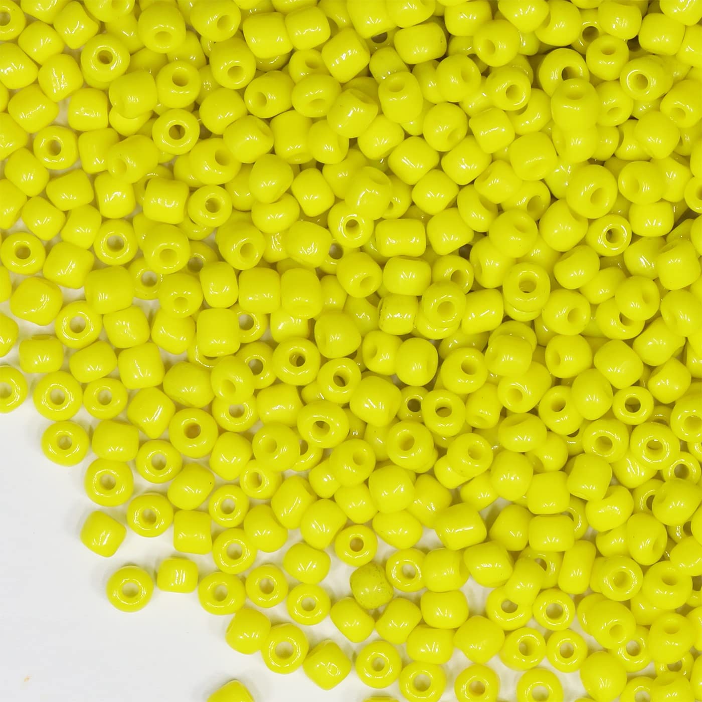 4mm Yellow Seed Beads for Jewelry Making 110 Grams About 1600pcs,6/0 Glass Craft Beads for Making Earrings Bracelets - Image 2