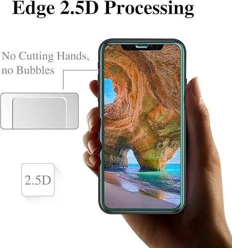 Miniatura 3 de Pokolan Paquete de 3 Protector de pantalla para iPhone 11XR de vidrio templado de 6.1 pulgadas, dureza 9H, antiarañazos, sin burbujas, compatible