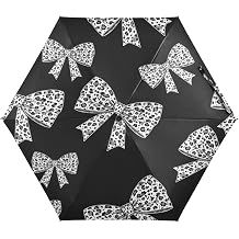 Pizza Slices on Orange Umbrellas for Rain Windproof Small Folding Compact Mini Travel Umbrella for Purse Lightweight Portable Pocket for Women