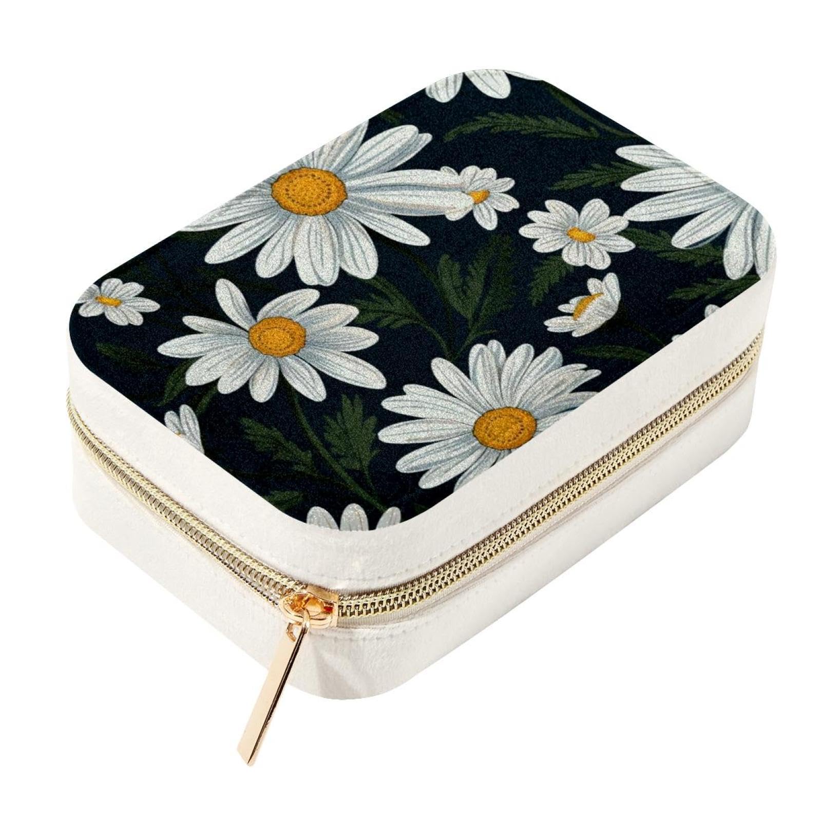 Rangement bijoux voyage velours Daisy : fini les colliers emmêlés grâce aux blocs amovibles