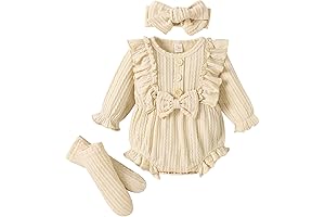 Mia Belle Baby Ribbed Ruffles Bowknot Romper Volleyball Outfits