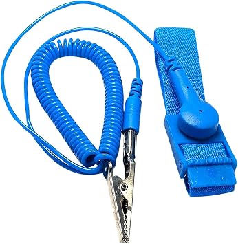 Anti Static Wrist Strap with Grounding Wire and Alligator Clip, Adjustable