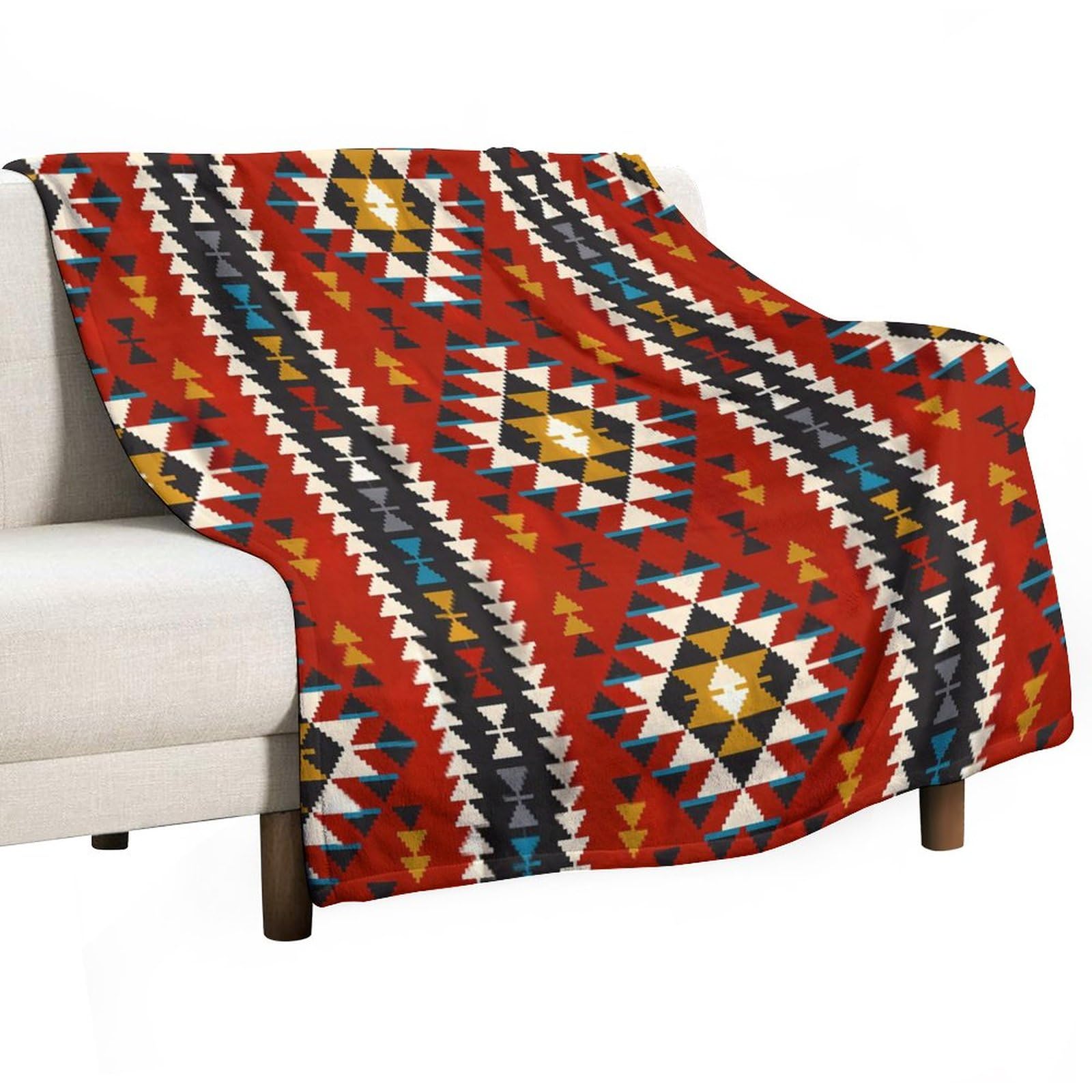 Yaxinduobao Boys Southwest Native American Throw Blanket - Blanket Soft Flannel Throw For Bed And Couch (60"X80")