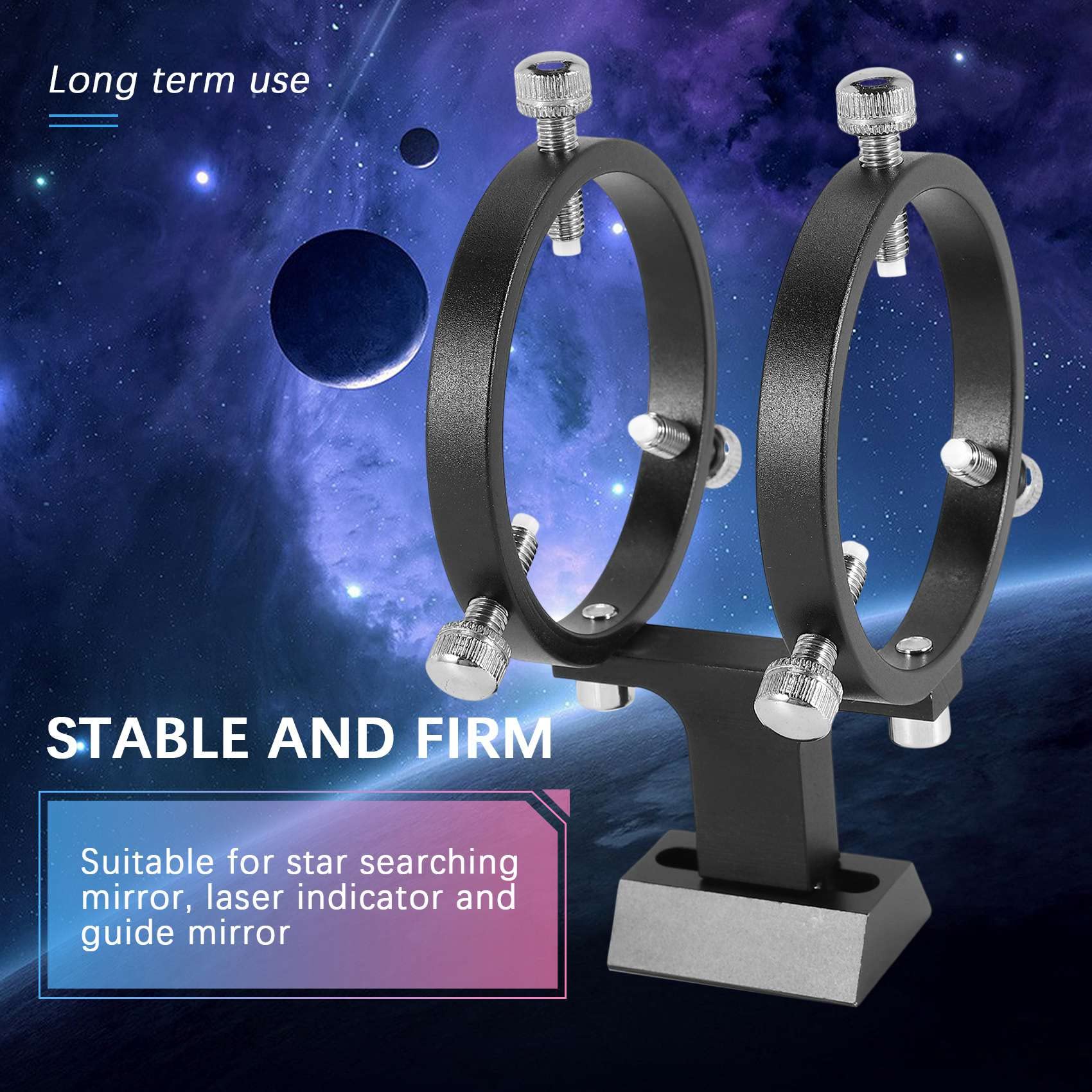 Puntatore Regolabile Staffa per Cercatore Un 6 Punti Anelli per Telescopio Guida Telescopio Astronomico, 65 Mm (33 Mm-64 Mm)