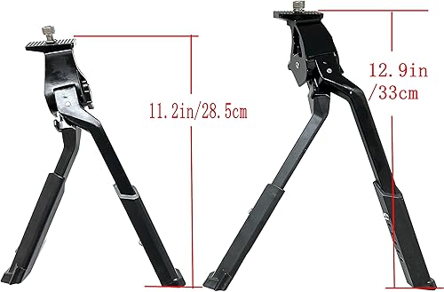 Miniatura 3 de SZWEDI Soporte central para bicicleta, soporte central, doble pierna, altura ajustable, resistente, para 20, 24, 26, 27.5, 29 pulgadas, bicicleta