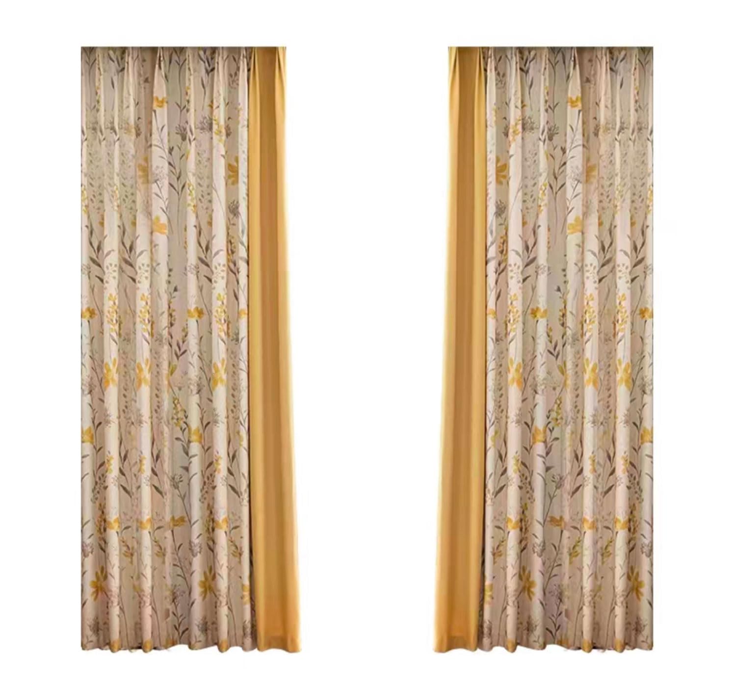 Rideau de fenêtre opaque fleuri pour créer un cocon de douceur au salon
