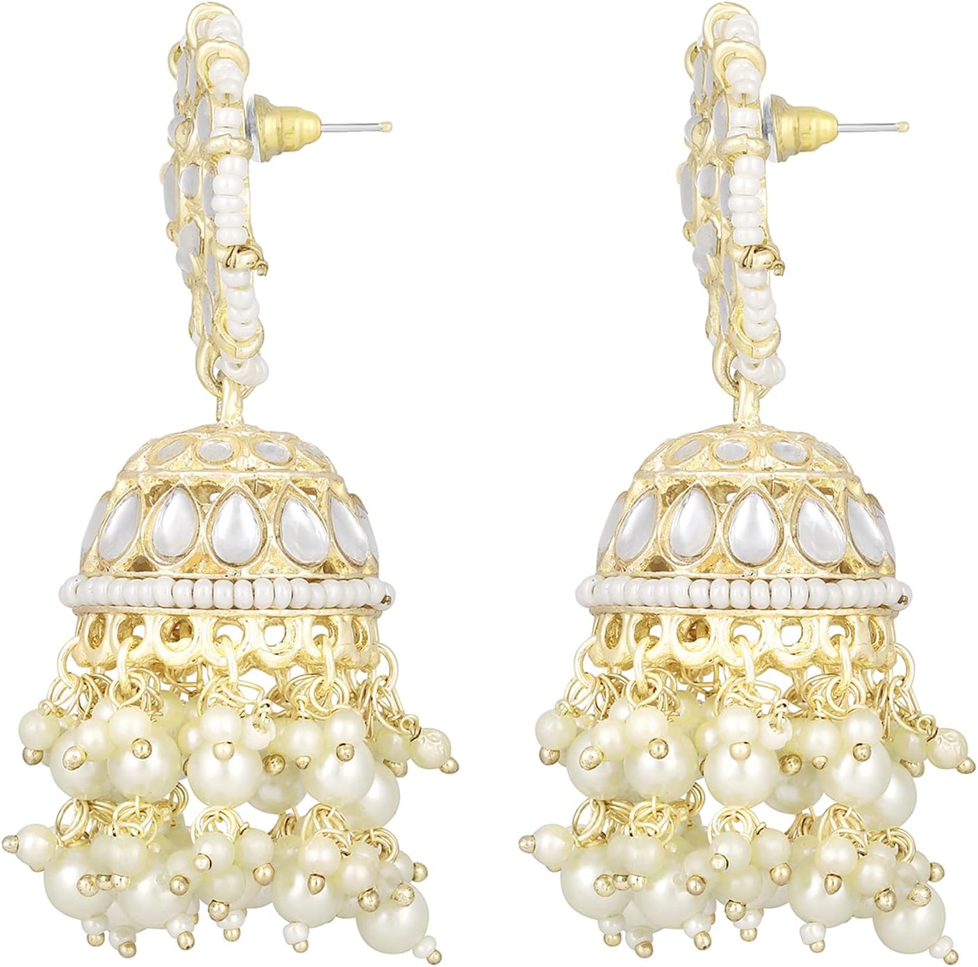 Aheli Jhumka Jhumki Kundan Earrings Ethnic Traditional Wedding Party Fashion Jewelry Gift for Women