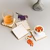 Set de 4 posavasos de mármol con borde dorado - Posavasos cuadrados elegantes de 4 pulgadas - Posavasos de mármol premium para decoración de hogar elegante y protección de mesa 7