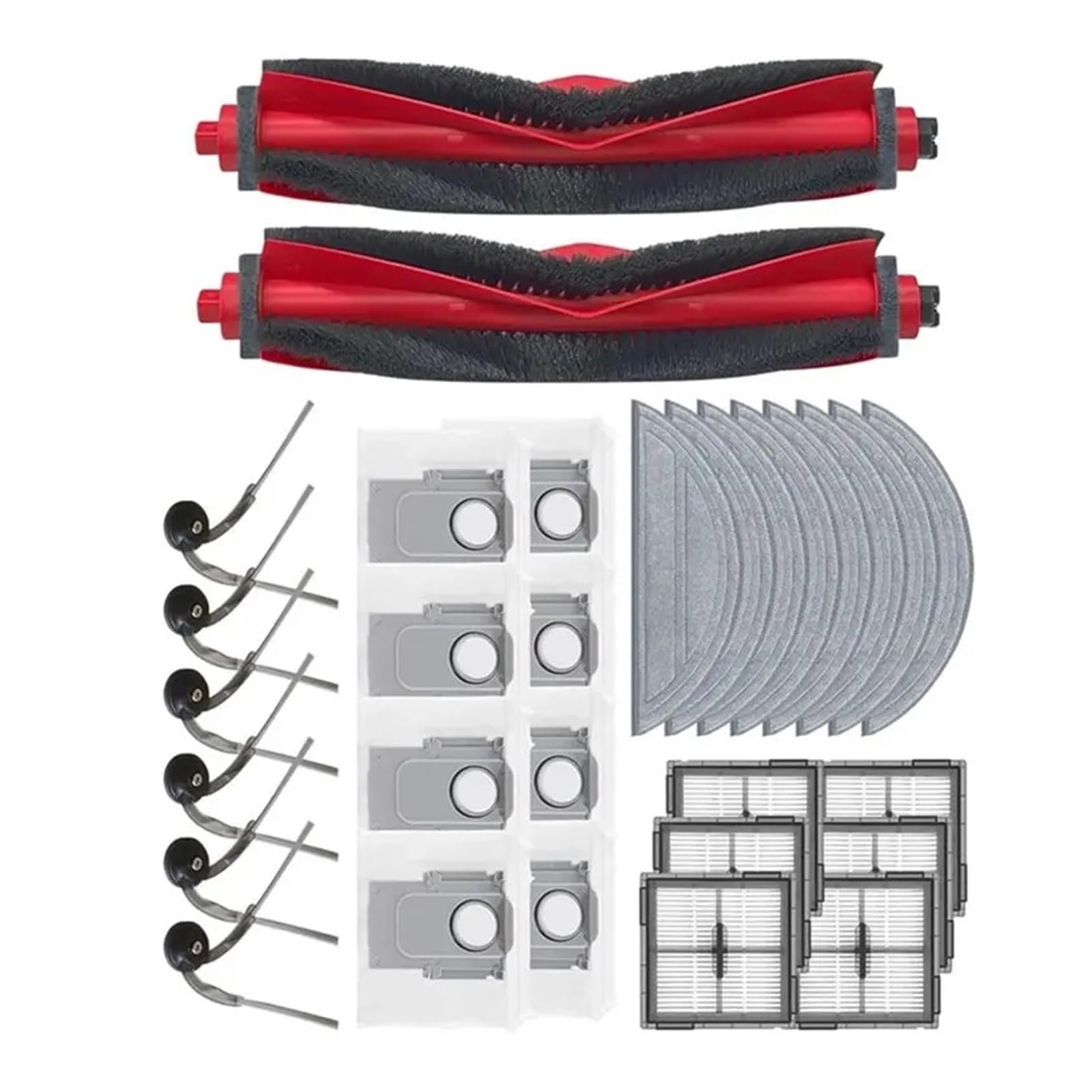 Dirlux Compatible for Roborock Q10 Series Robot Vacuum Cleaner, 30 Piece Brush Filter Mop & Bag Set