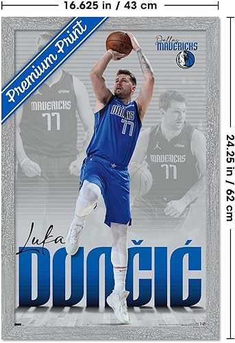Miniatura 85 de Trends International NBA Dallas Mavericks - Póster de pared de Luka Doncic 22, 22.375 x 34 pulgadas, versión enmarcada en negro Versión enmarcada