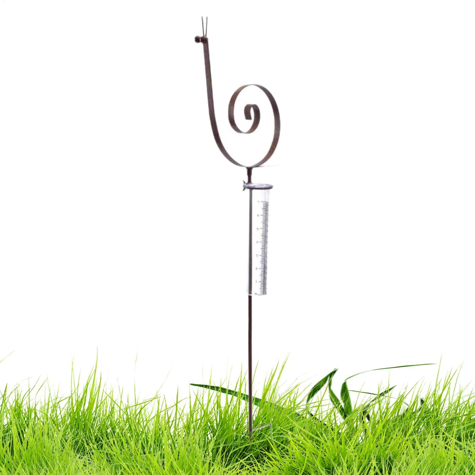 Pluviomètre sur piquet escargot, cadeau idéal pour passionné de jardin