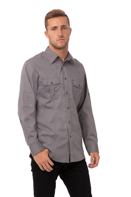 Uniform Works B212-XL męska koszulka pilota, szara