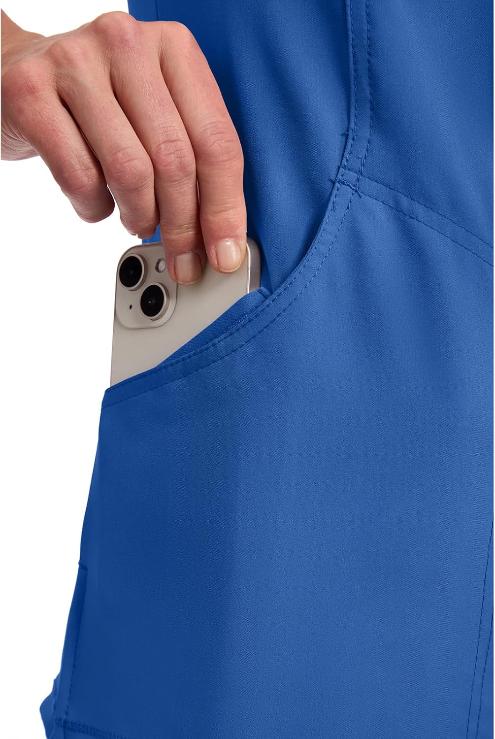 Cherokee Infinity Womens Mock Wrap Scrub Top, 4 Pockets, Rib-Knit Panel, Moisture-Wicking 360° Stretch - 2625A - Image 5