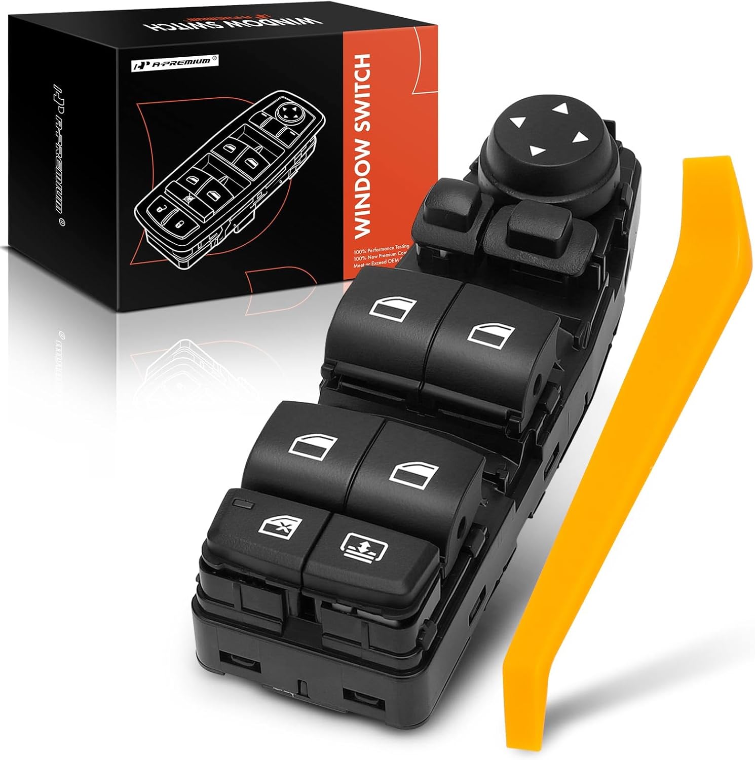 A-Premium Master Power Window Switch Compatible with BMW 740i 2013, 740Li 2011-2015, 740Li xDrive 2013-2015, 750i/750Li 2009-2015, 750i xDrive/750Li xDrive/760Li, Alpina B7/B7L xDrive/B7 xDrive