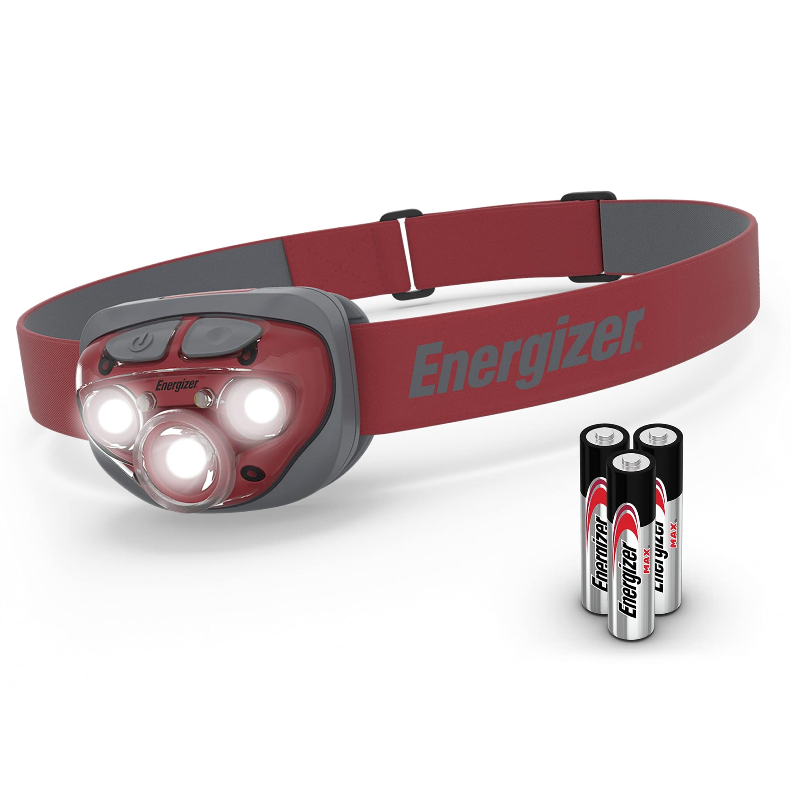 Energizer Vision HD+ 315 Lumen Head Torch, Rust Red Headlight, Water‑Resistan...