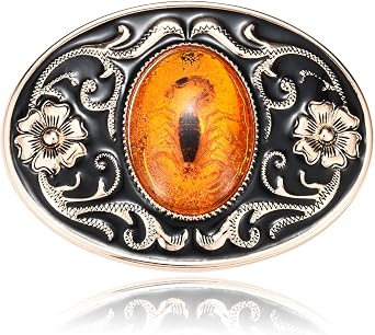 Western Belt Buckle for Men, Native American Luminous Stone Belt Buckles, Novelty Scorpion Animal Belt Buckle Mens