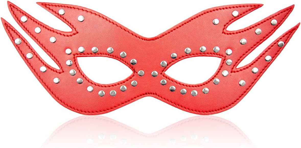 red 6-piece set of bondage ropes, handcuffs, studded eye masks, leather whips, feather nipple clips, and mouth plugs,BDSM Binding bondage Set,