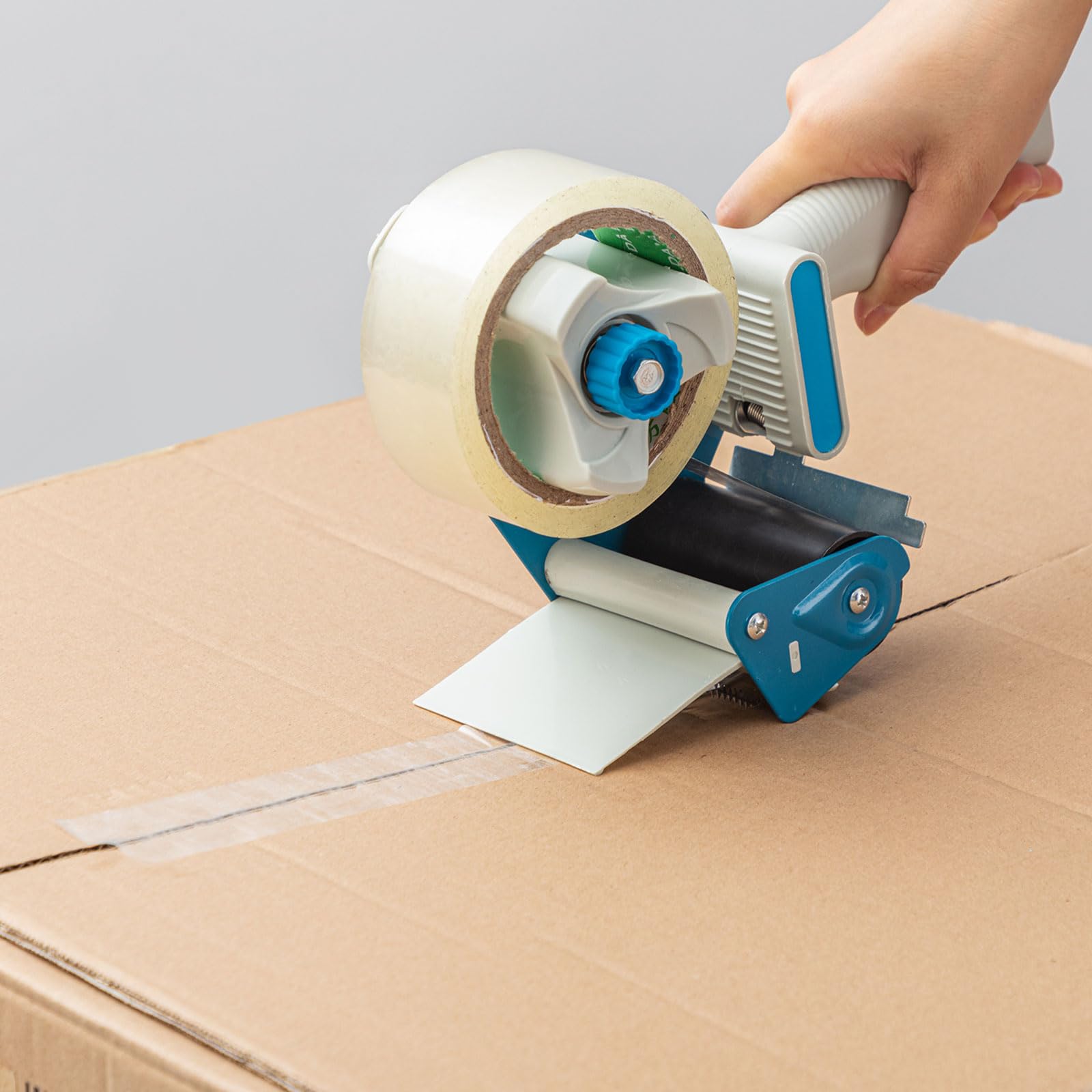 WILLBOND Confezione da 4 pistole per nastro da 7,6 cm di larghezza, leggere, dispenser per nastro adesivo resistente, per trasloco di scatole di spedizione, imballaggio, dispenser di spedizioni, rosso