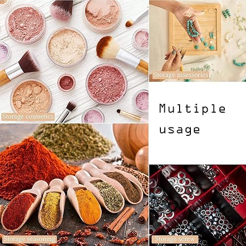 Miniatura 4 de IMIROOTREE 40 frascos transparentes de plástico recargables de 0.39 oz0.39 onzas líquidas con tapas blancas atornilladas para almacenamiento de