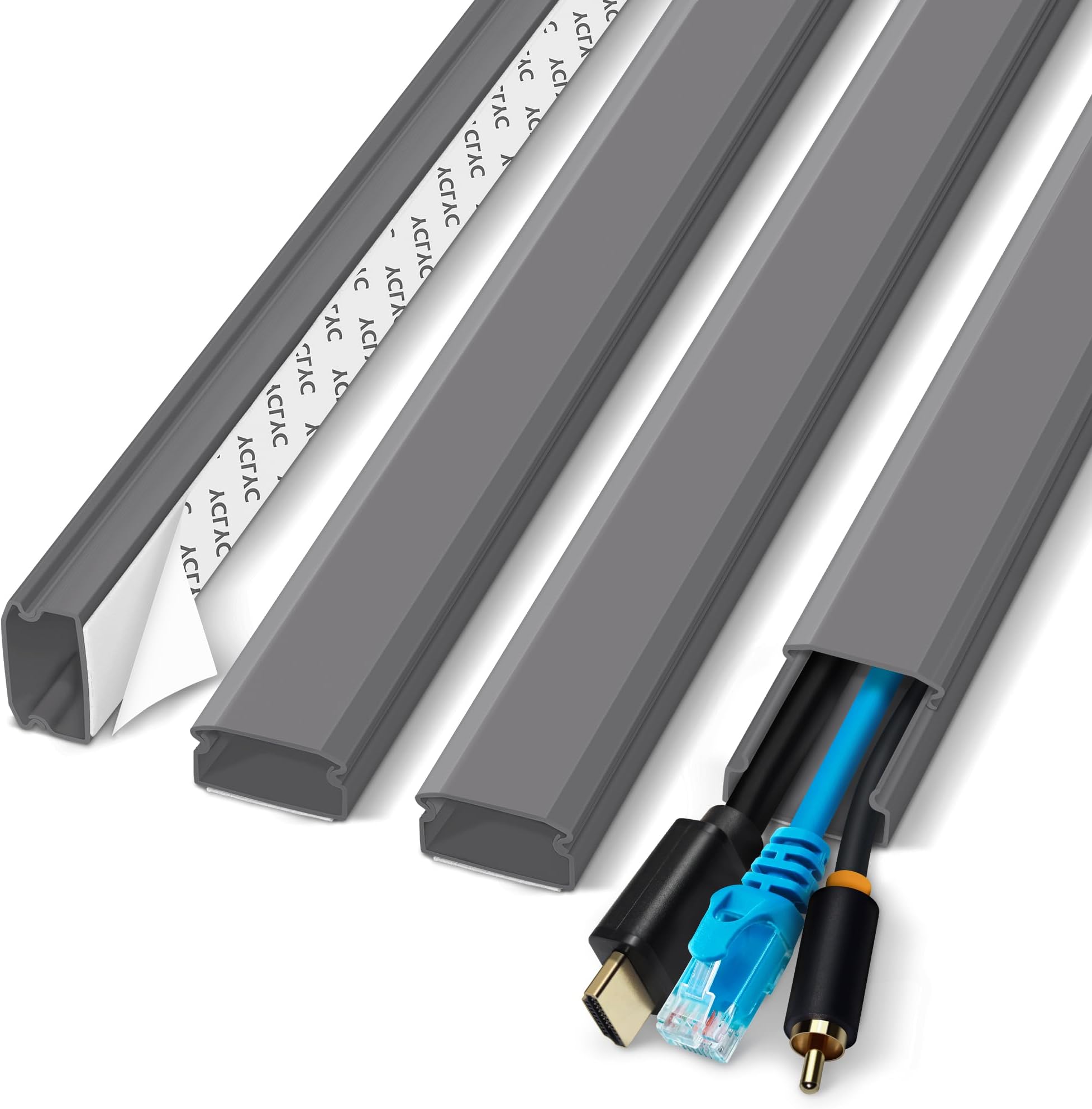 Wire Covers for 2 Cords, 68in Wire Hider on Wall Mounted