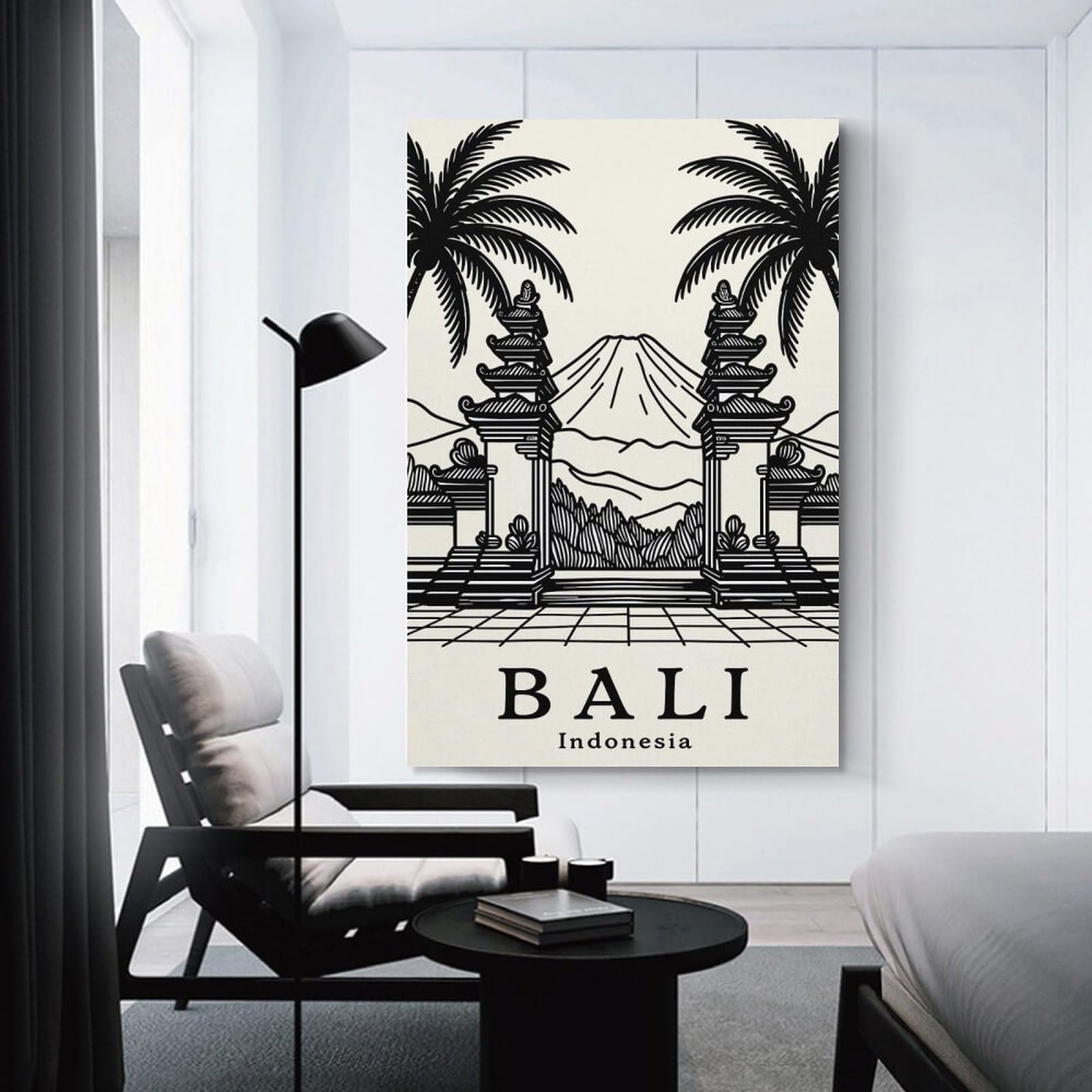 Junmoney Canvas Art Print Bali Indonesia Travel, 20x30inch(50x75cm), for Gallery Wall Decor And Room Displays, Wall Decor Suited to Curated Displays