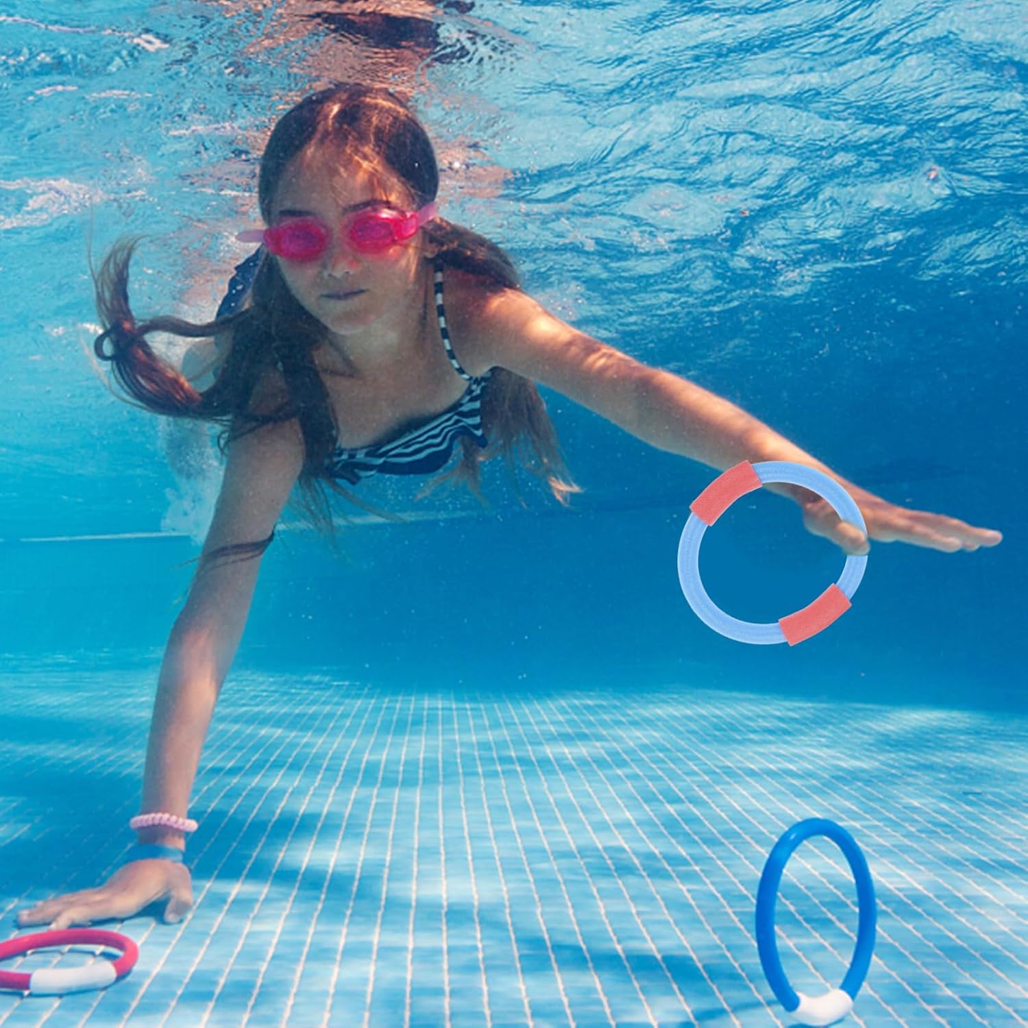 1Set Diving Pool for Underwater Swim with Smooth Edges Lightweight and Safe Design for Fun Pool Games and Training