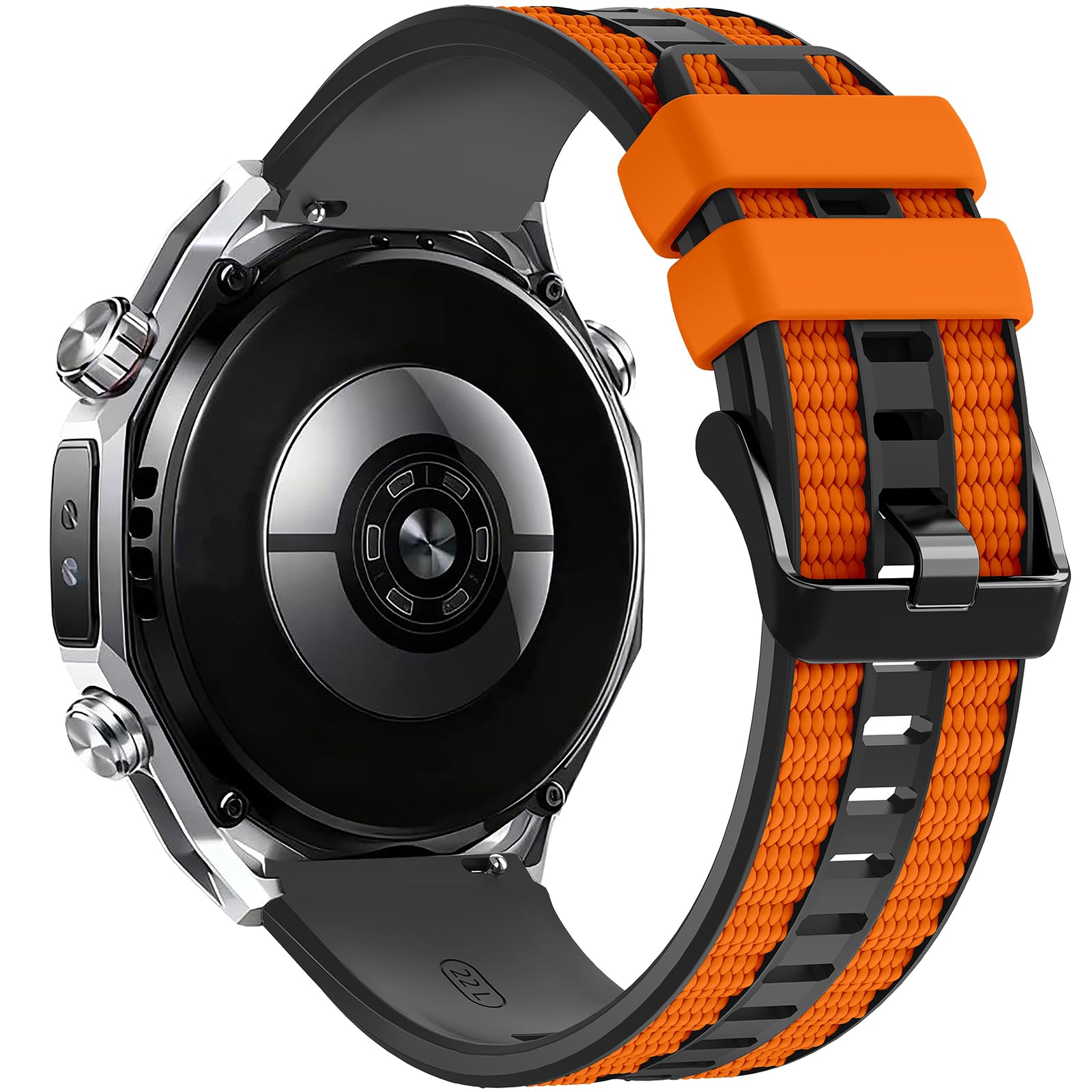 XMUXI 22mm Strap Dual-color Compatible with Huawei Watch GT6 Pro GT6 GT5 Pro GT5 GT4 GT3 46mm Quick Release Silicone Reolacement Strap for Bip 6 Venu 4 45mm Rugged Bands 22mm-image-38